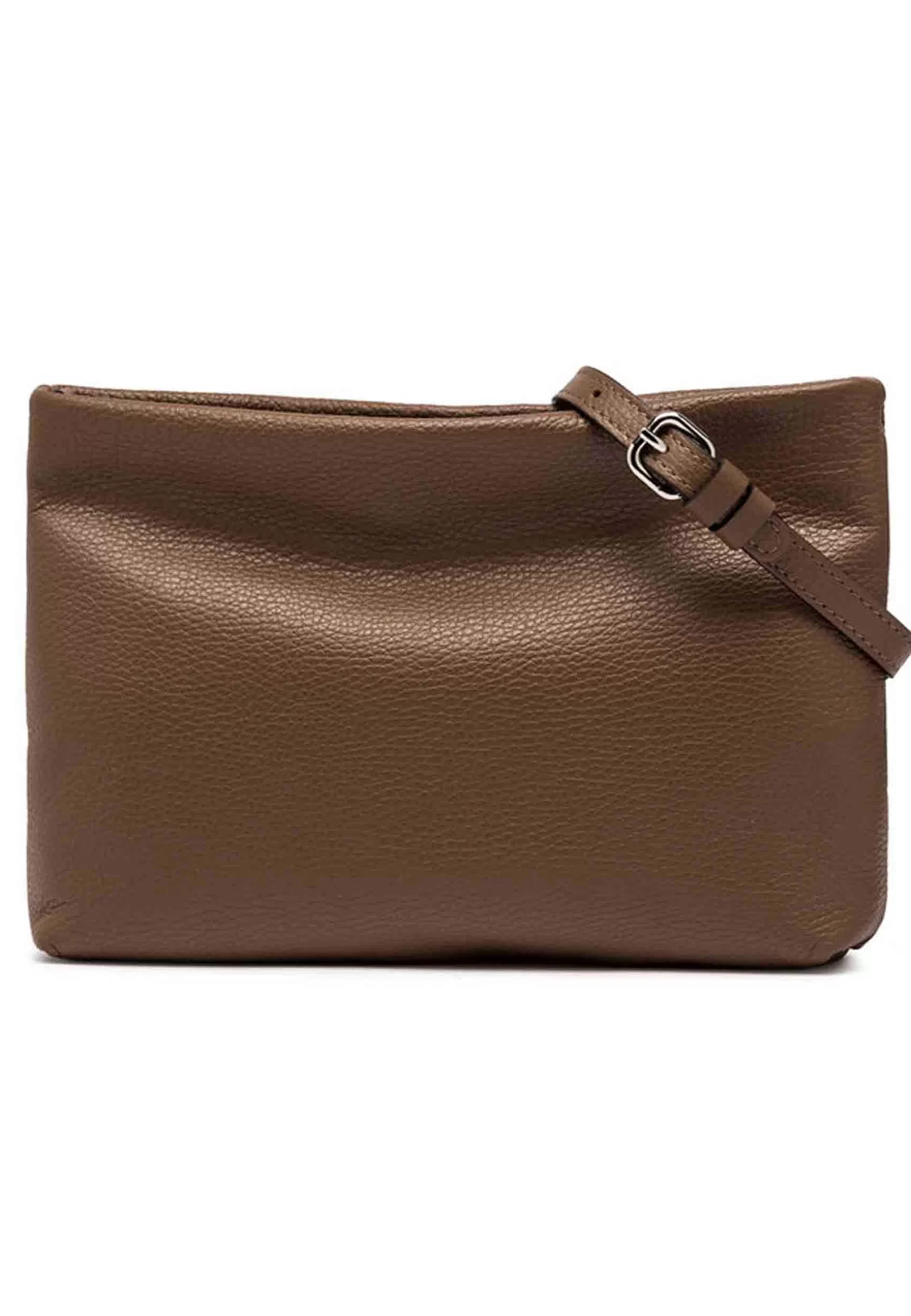 Borsa Donna Pochette Brenda In Pelle Taupe Con Manico In Resina*Gianni Chiarini Cheap
