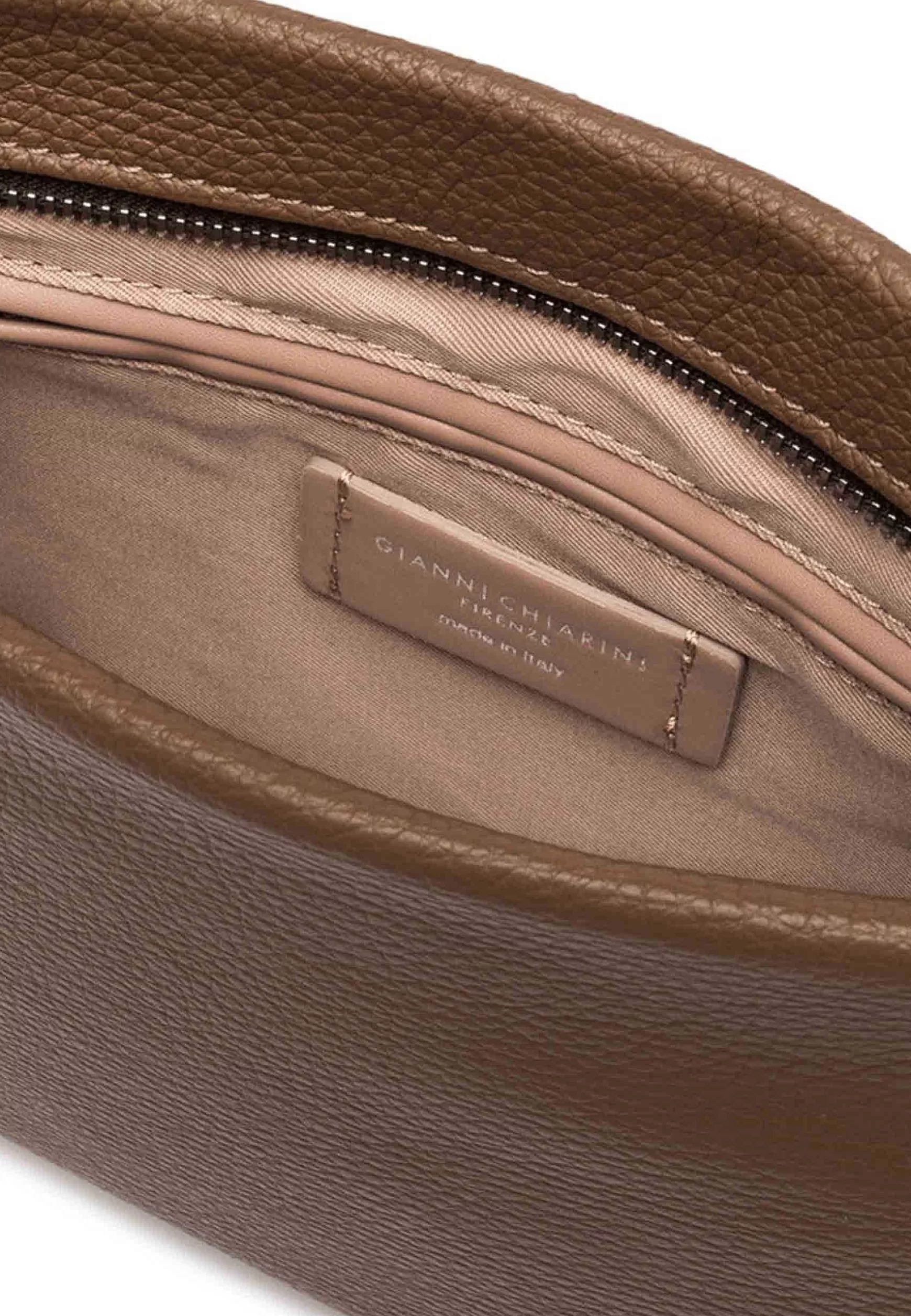 Borsa Donna Pochette Brenda In Pelle Taupe Con Manico In Resina*Gianni Chiarini Cheap