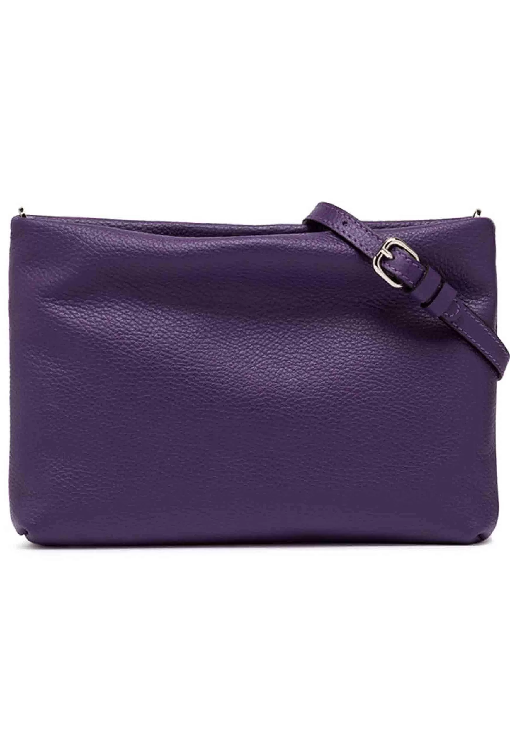 Borsa Donna Pochette Brenda In Pelle Viola Con Manico In Resina*Gianni Chiarini Store