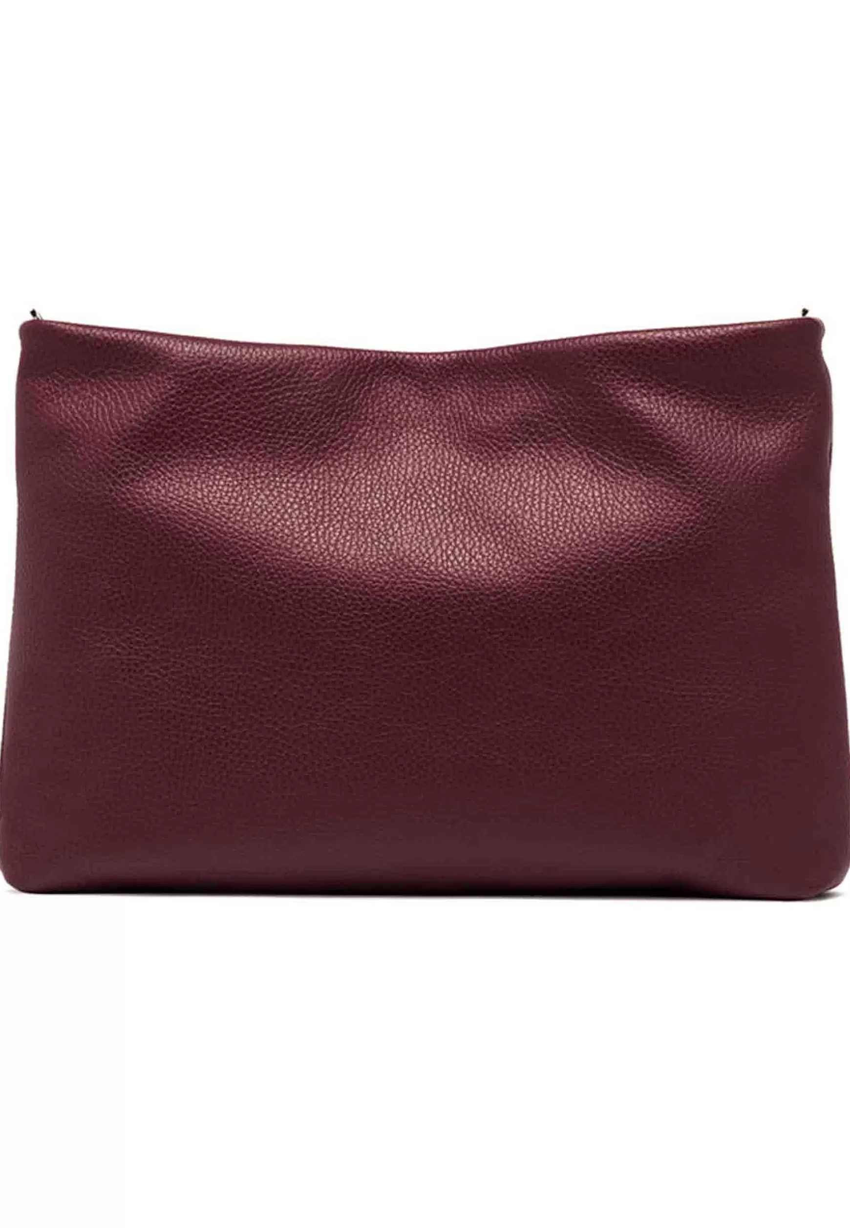 Borsa Donna Pochette Brenda Maxi In Pelle Bordeaux Con Manico In Resina*Gianni Chiarini Discount
