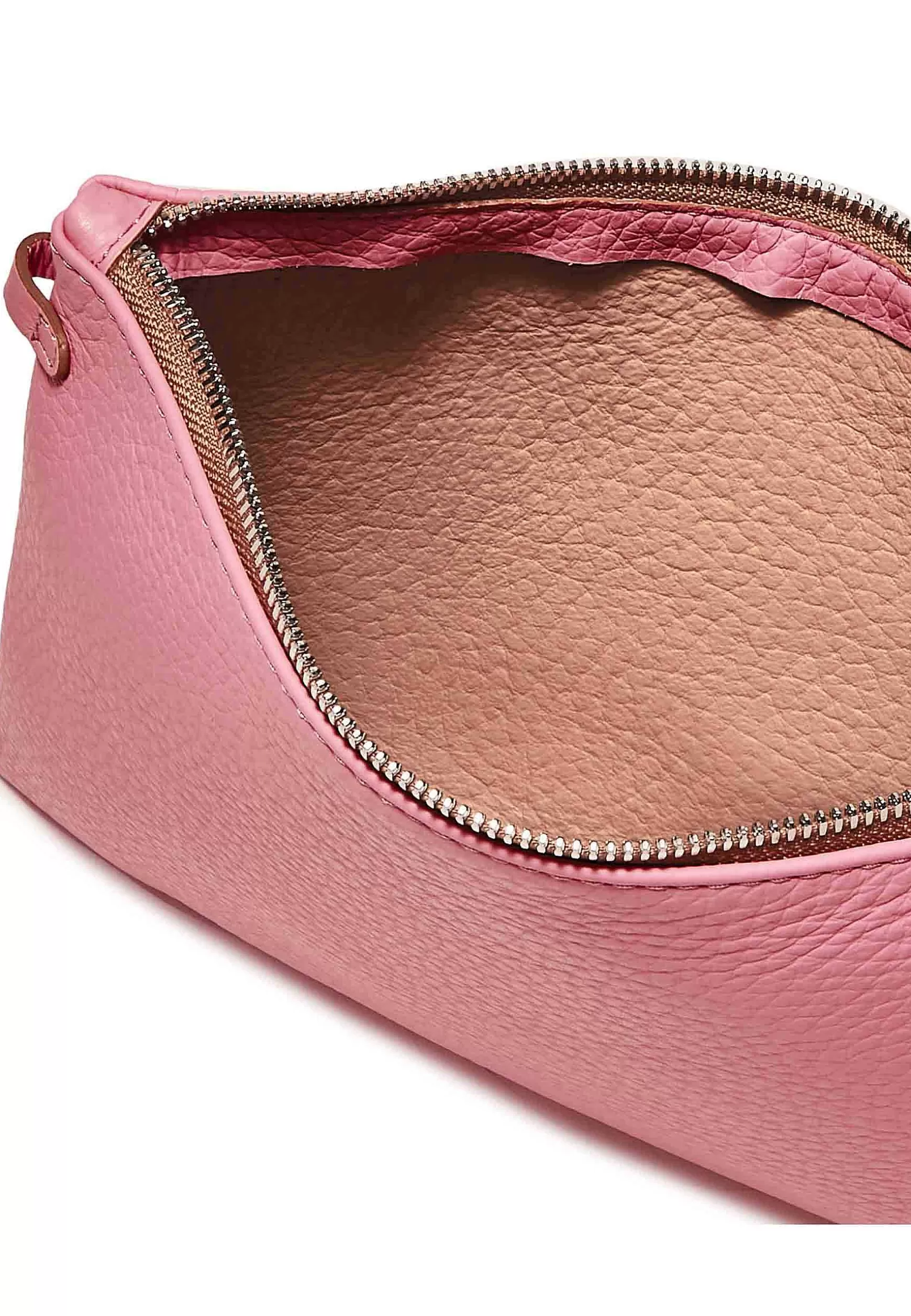 Borsa Donna Pochette Hermy In Pelle Rosa E Naturale Con Manico A Bracciale E Tracolla In Pelle*Gianni Chiarini Store