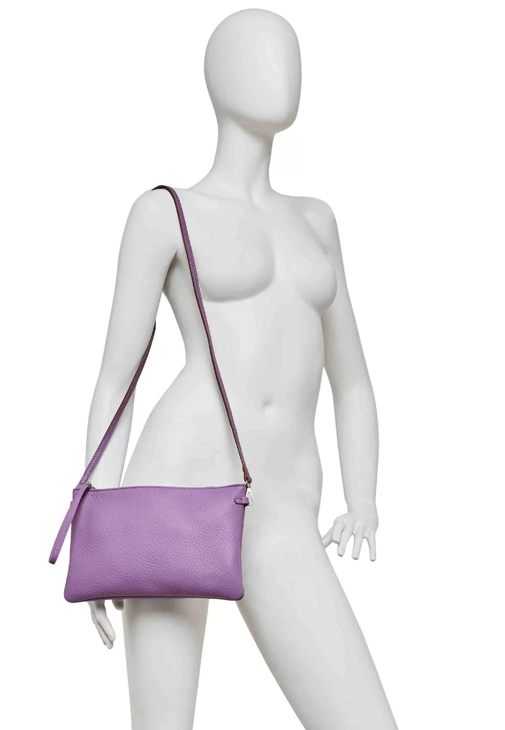 Borsa Donna Pochette Hermy In Pelle Rosa E Naturale Con Manico A Bracciale E Tracolla In Pelle*Gianni Chiarini Store