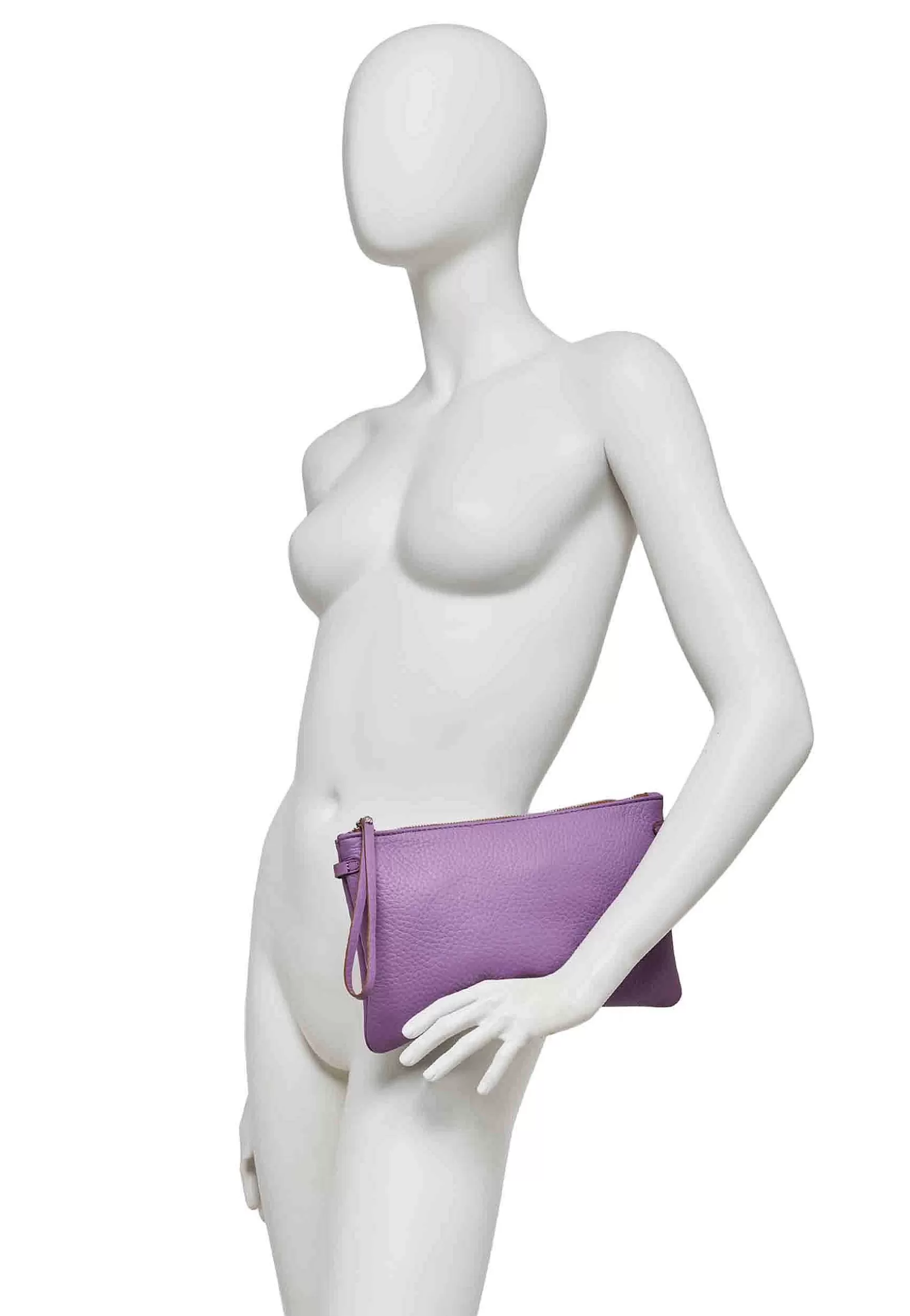 Borsa Donna Pochette Hermy In Pelle Rosa E Naturale Con Manico A Bracciale E Tracolla In Pelle*Gianni Chiarini Store