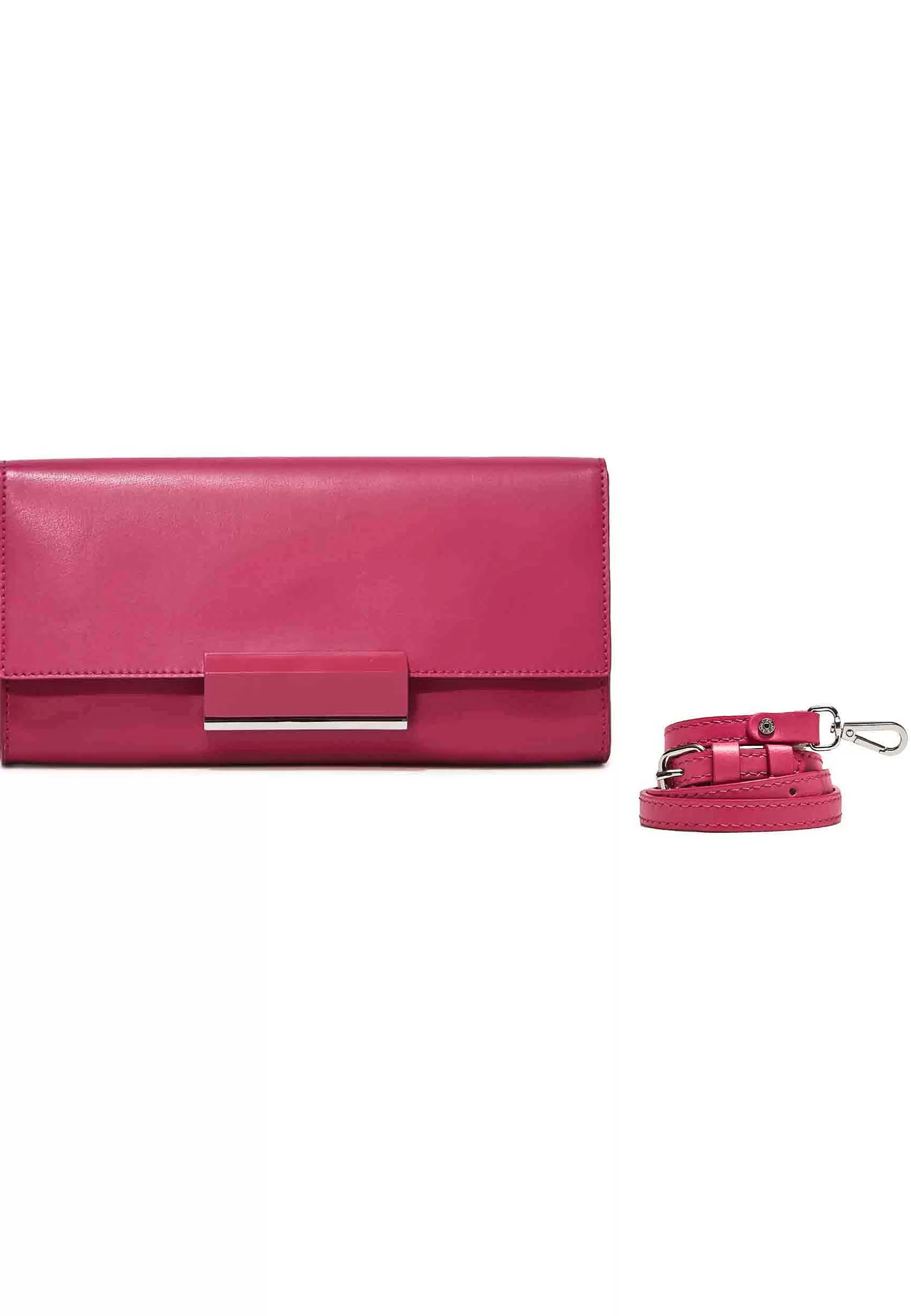 Borsa Donna Pochette Rigida Lily In Pelle Rosso Chiaro Con Tracolla*Gianni Chiarini Store