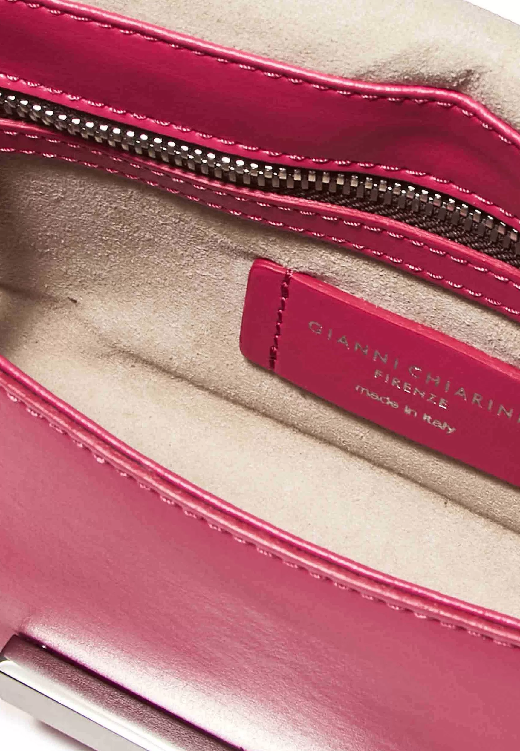 Borsa Donna Pochette Rigida Lily In Pelle Rosso Chiaro Con Tracolla*Gianni Chiarini Store