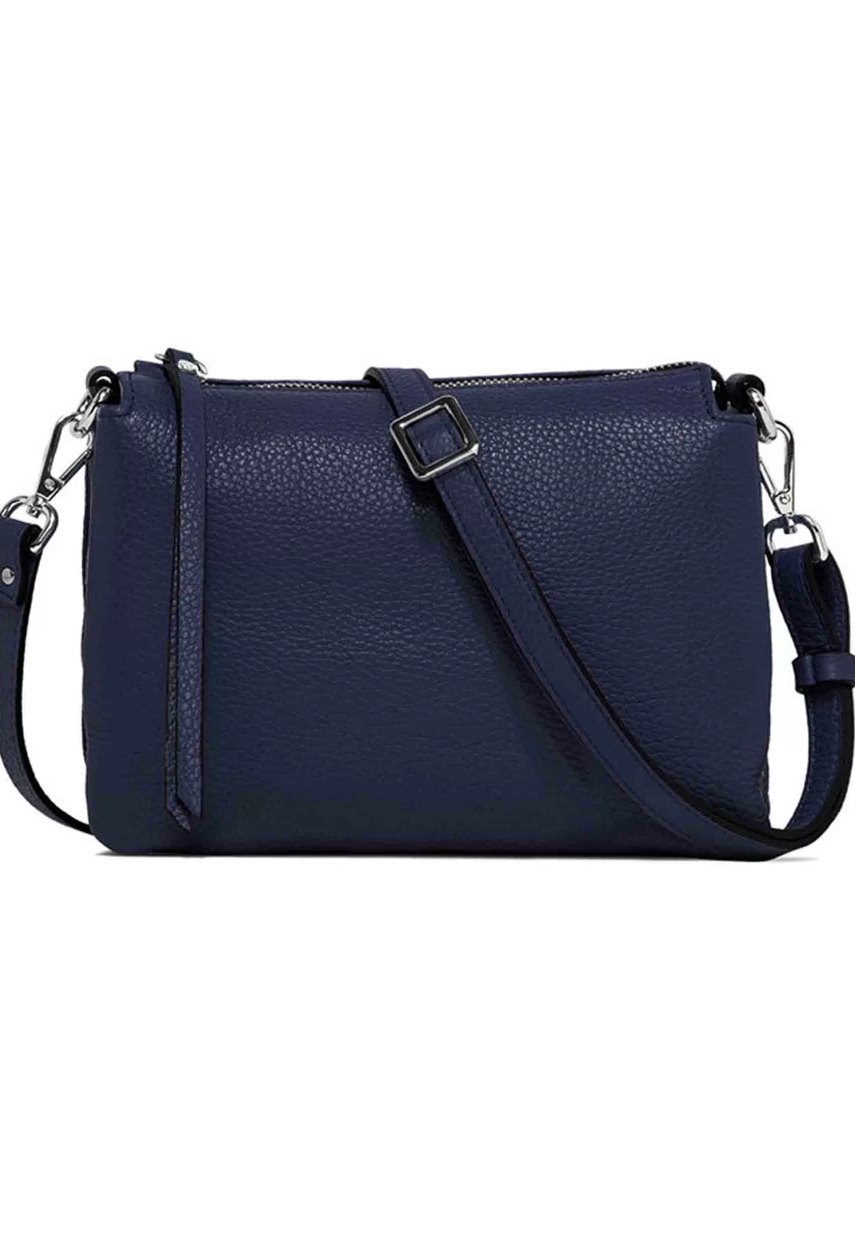 Borsa Donna Pochette Three In Pelle Blu Con Tracolla Removibile In Tono*Gianni Chiarini Discount