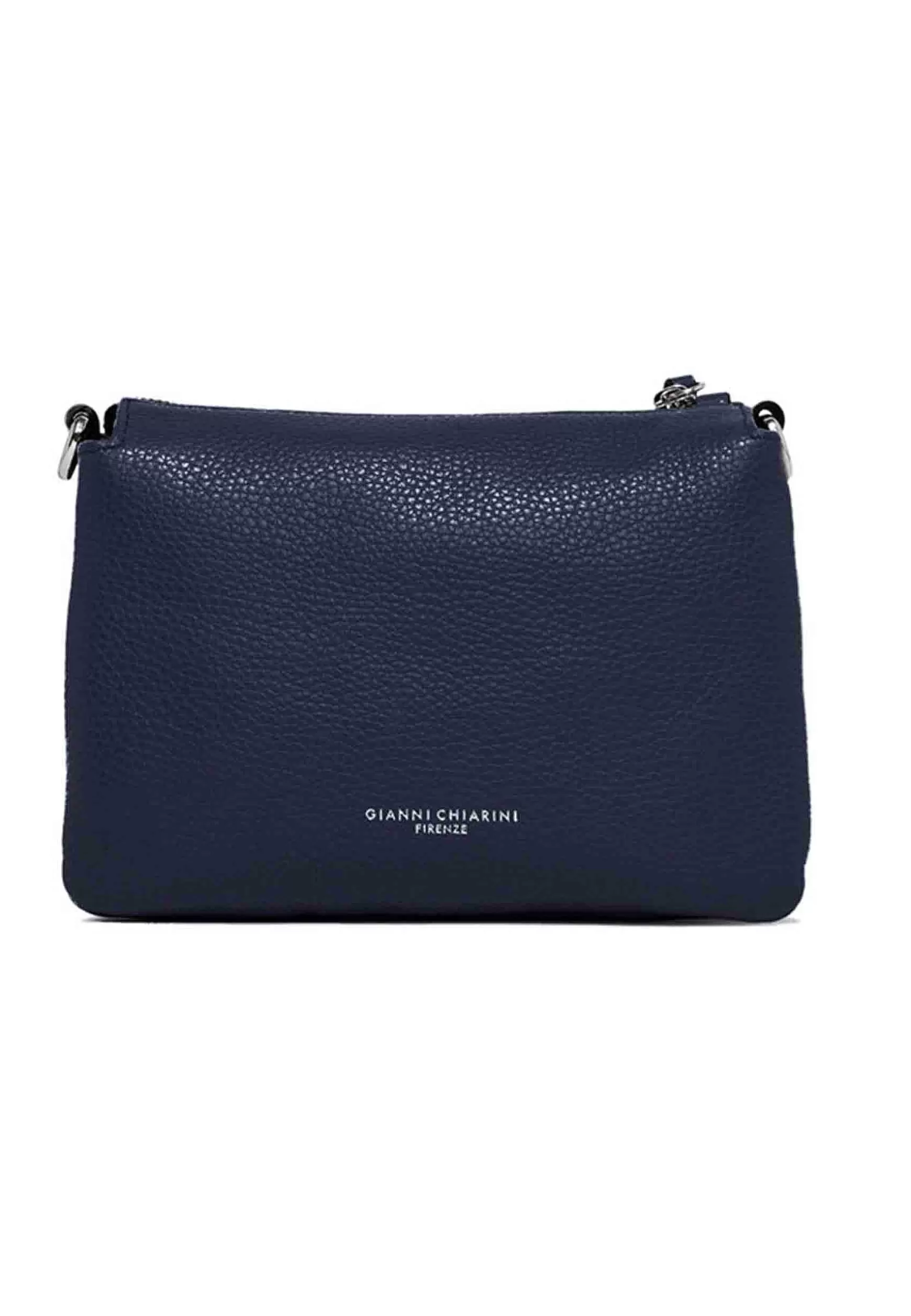 Borsa Donna Pochette Three In Pelle Blu Con Tracolla Removibile In Tono*Gianni Chiarini Discount