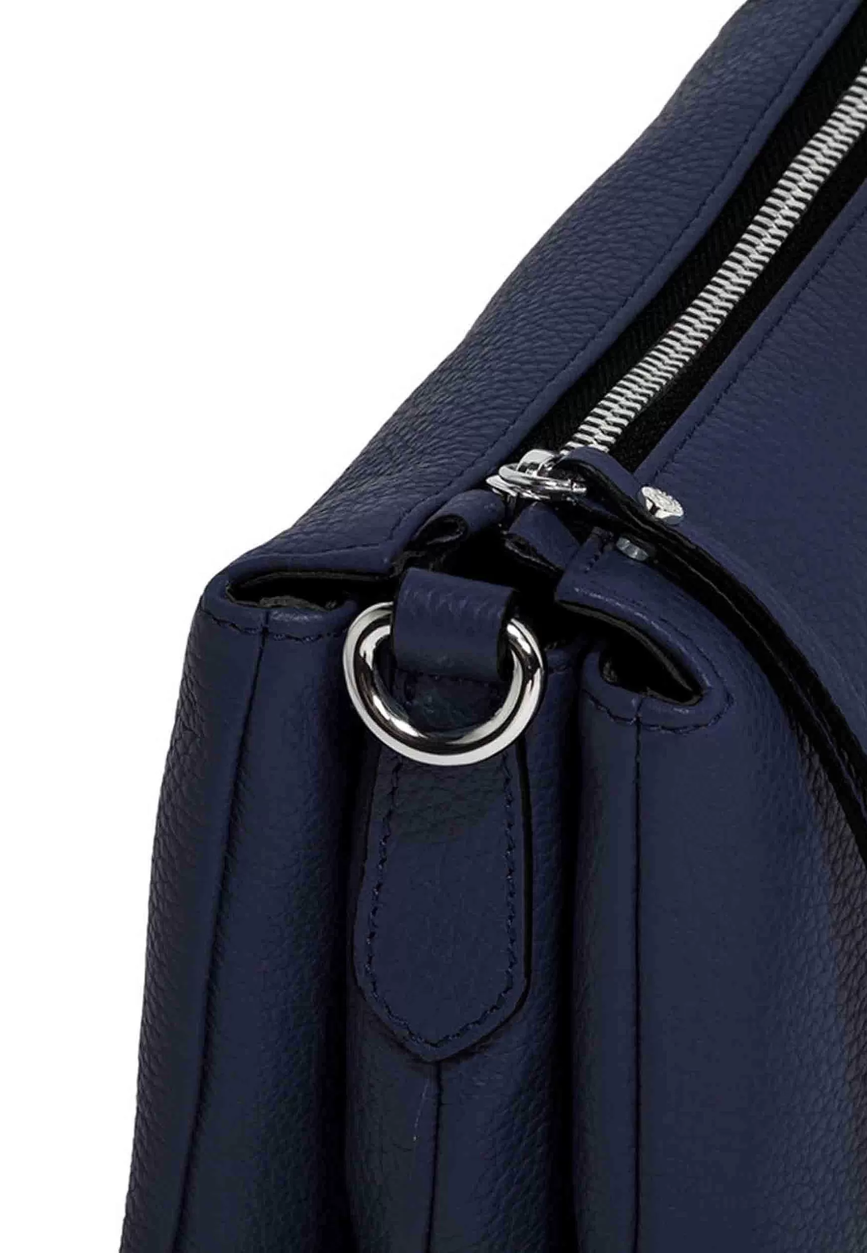 Borsa Donna Pochette Three In Pelle Blu Con Tracolla Removibile In Tono*Gianni Chiarini Discount