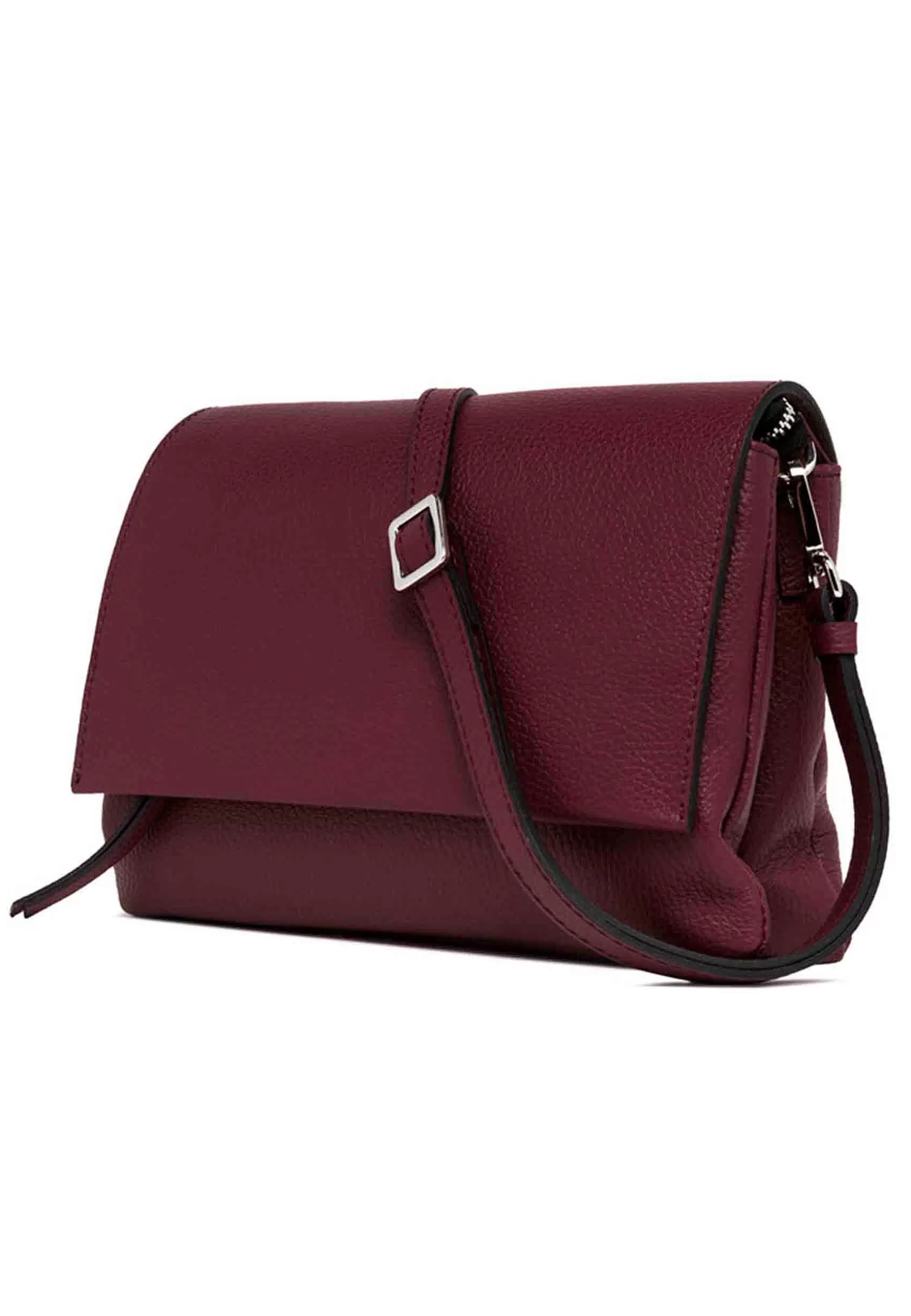 Borsa Donna Pochette Three In Pelle Bordeaux Con Patta Tracolla Removibile*Gianni Chiarini Sale