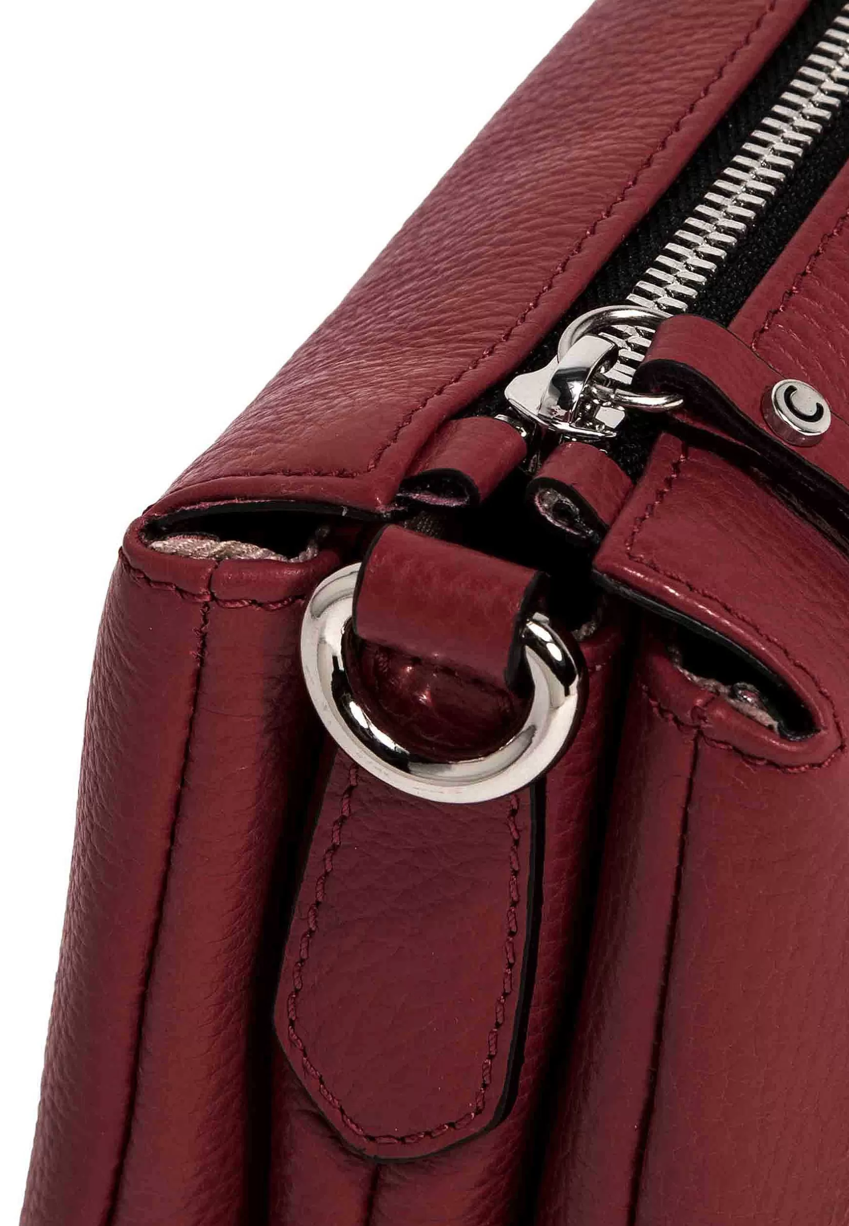 Borsa Donna Pochette Three In Pelle Rossa Scura Con Tracolla Removibile In Tono*Gianni Chiarini Online