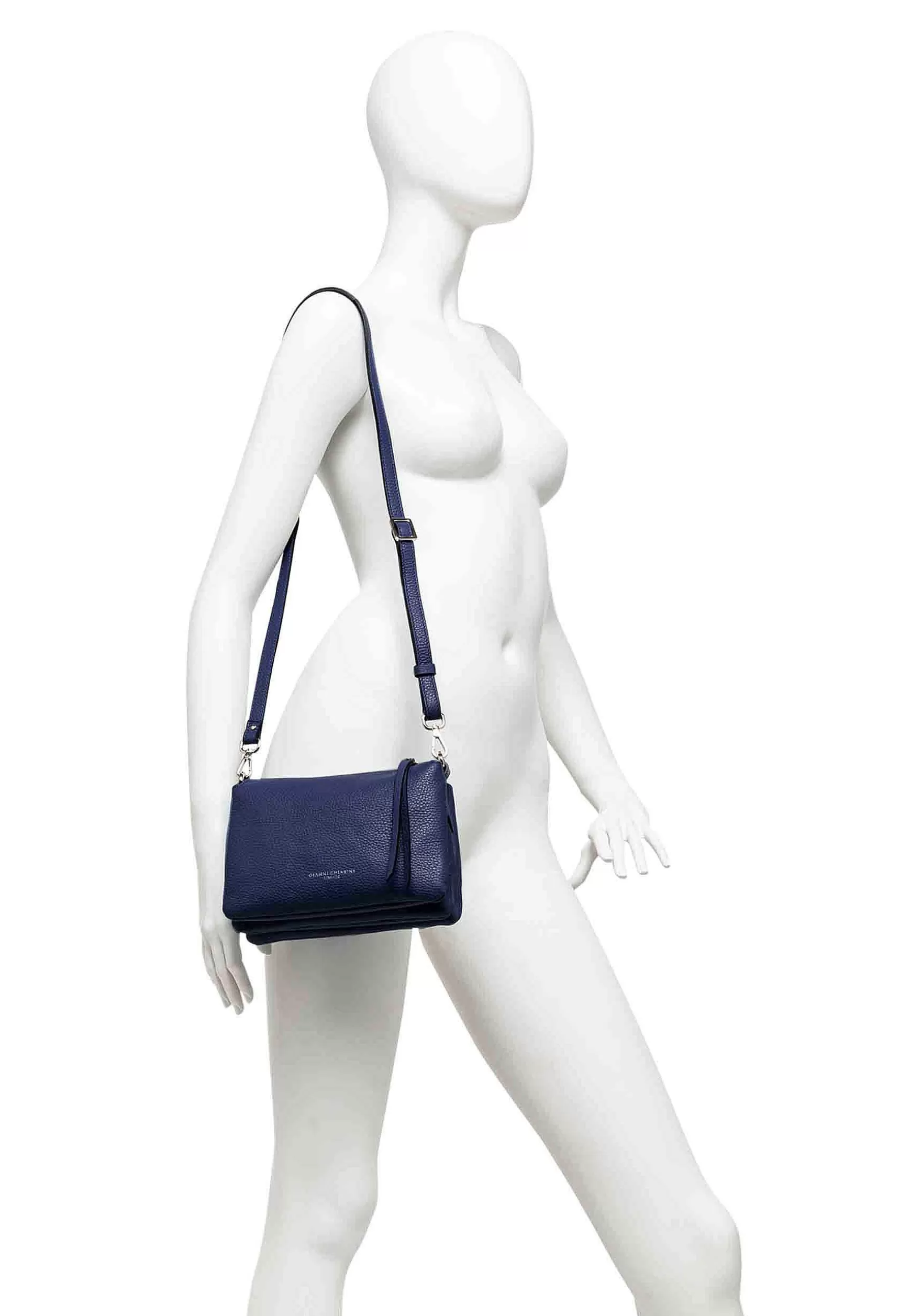 Borsa Donna Pochette Three In Pelle Rossa Scura Con Tracolla Removibile In Tono*Gianni Chiarini Online