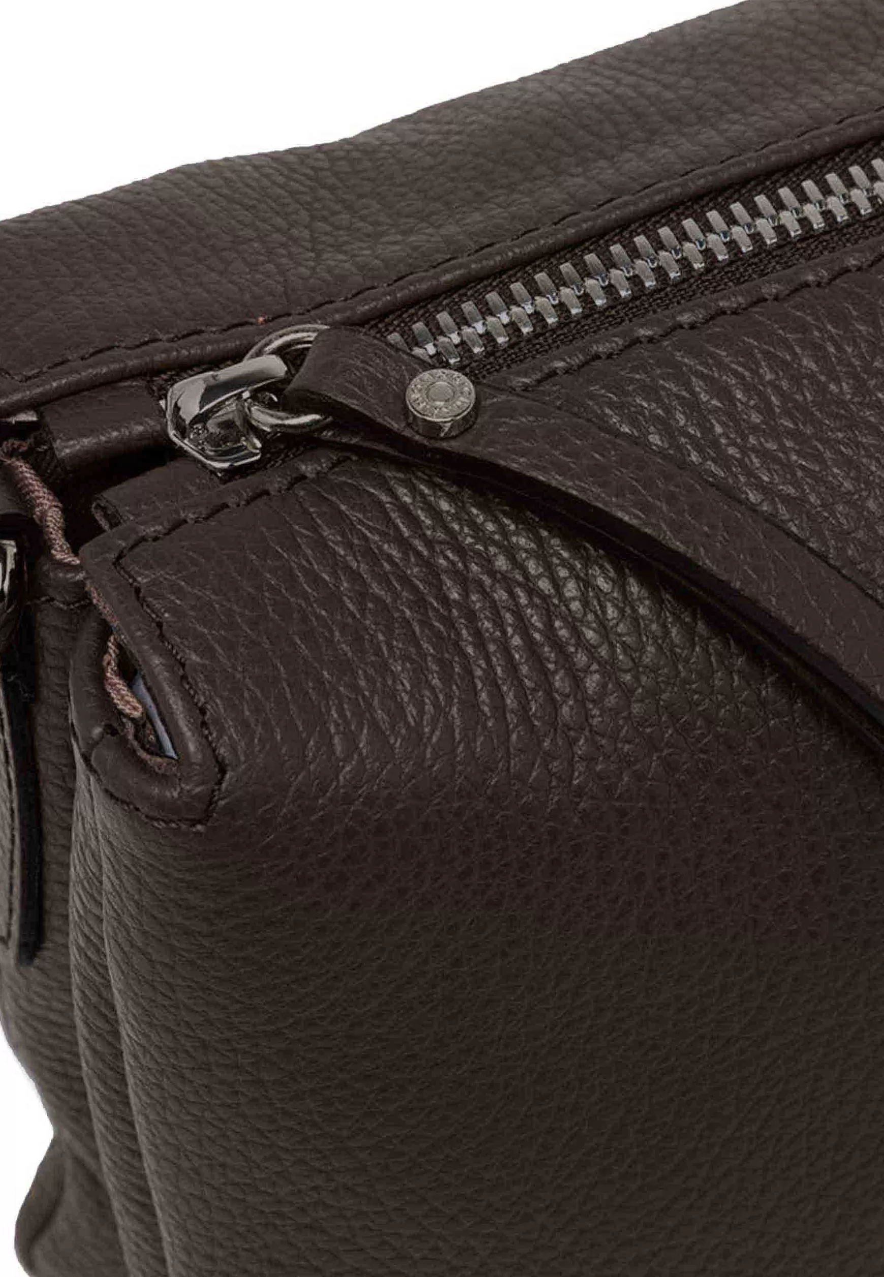 Borsa Donna Pochette Three In Pelle Testa Di Moro Con Tracolla Removibile In Tono*Gianni Chiarini Clearance