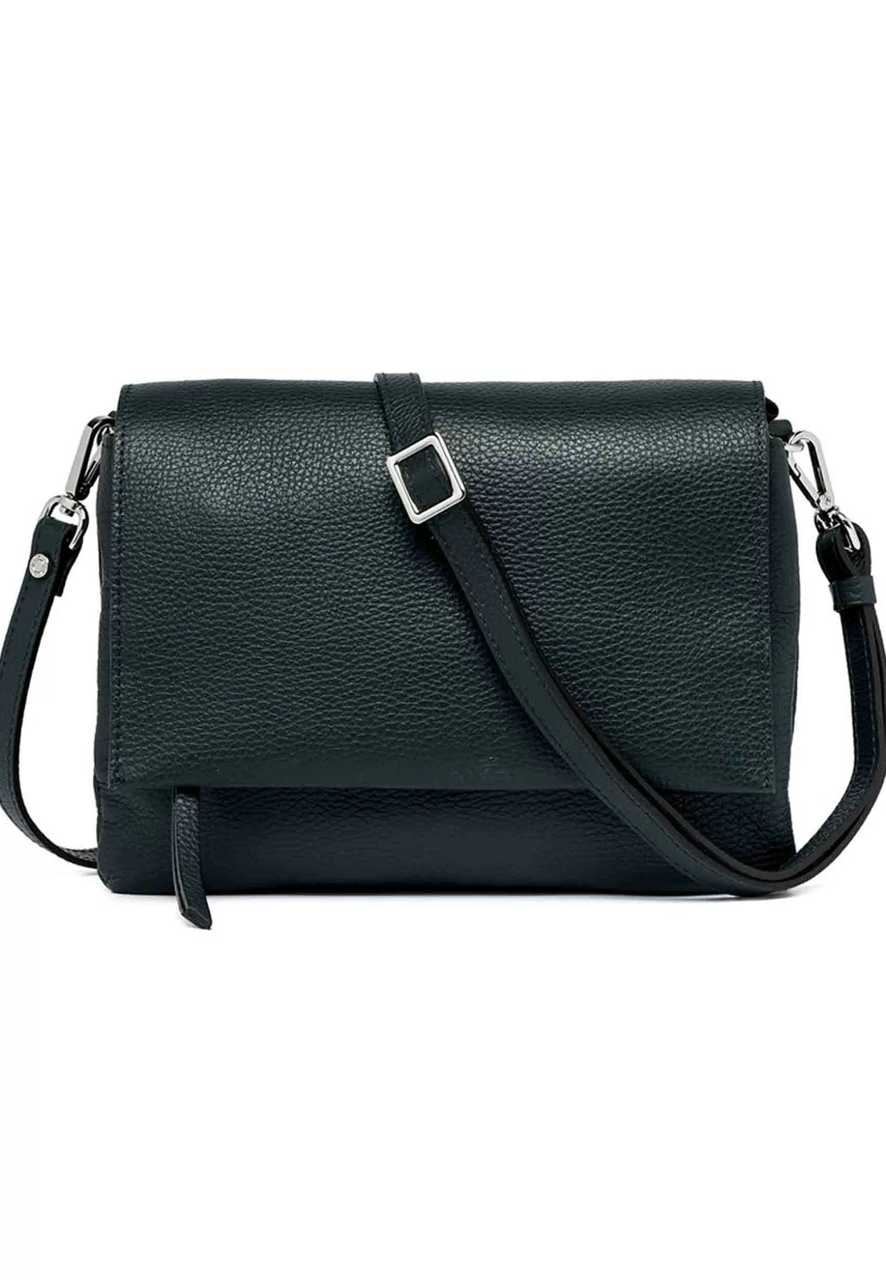 Borsa Donna Pochette Three In Pelle Verde Con Patta Tracolla Removibile*Gianni Chiarini Hot