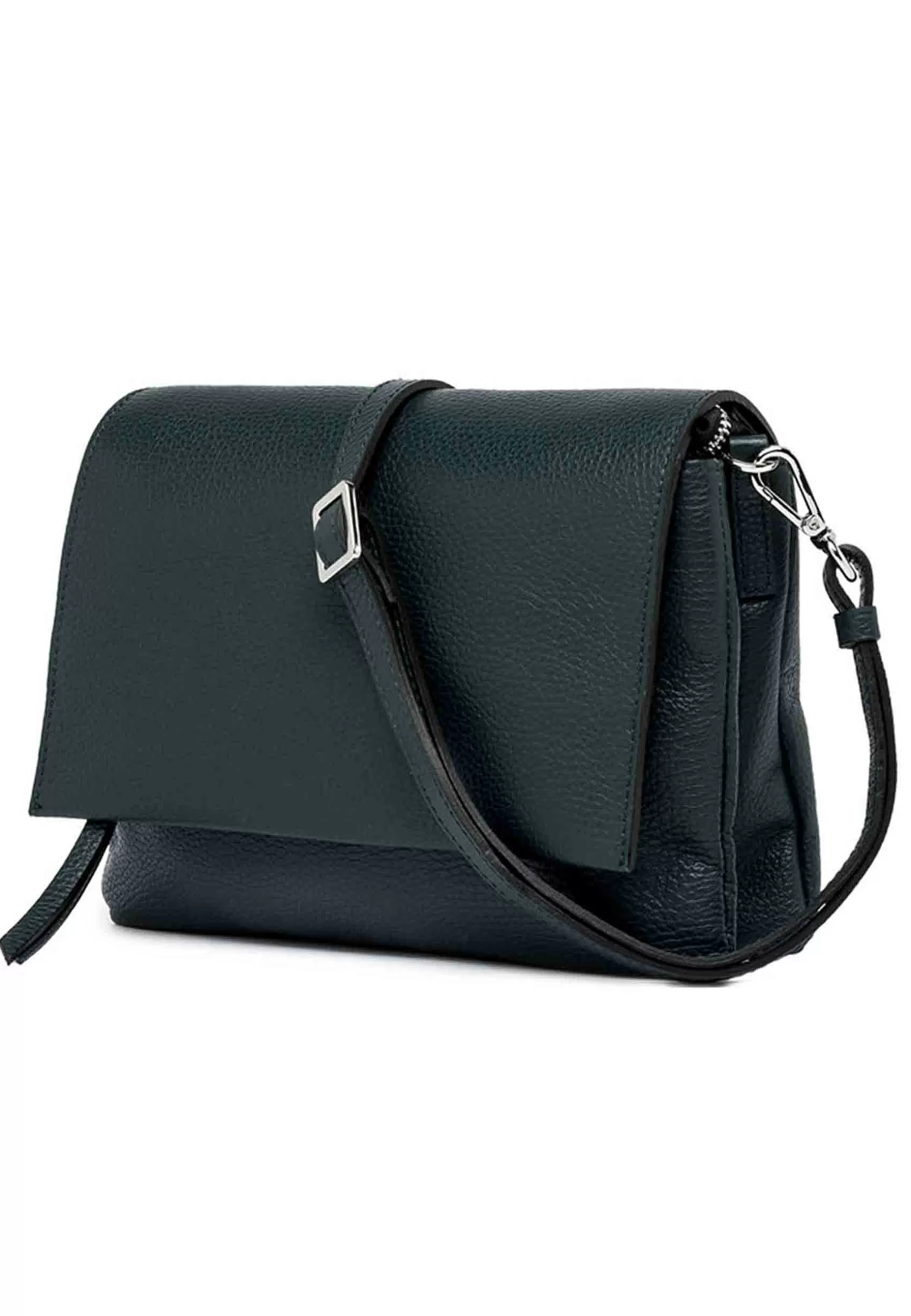 Borsa Donna Pochette Three In Pelle Verde Con Patta Tracolla Removibile*Gianni Chiarini Hot