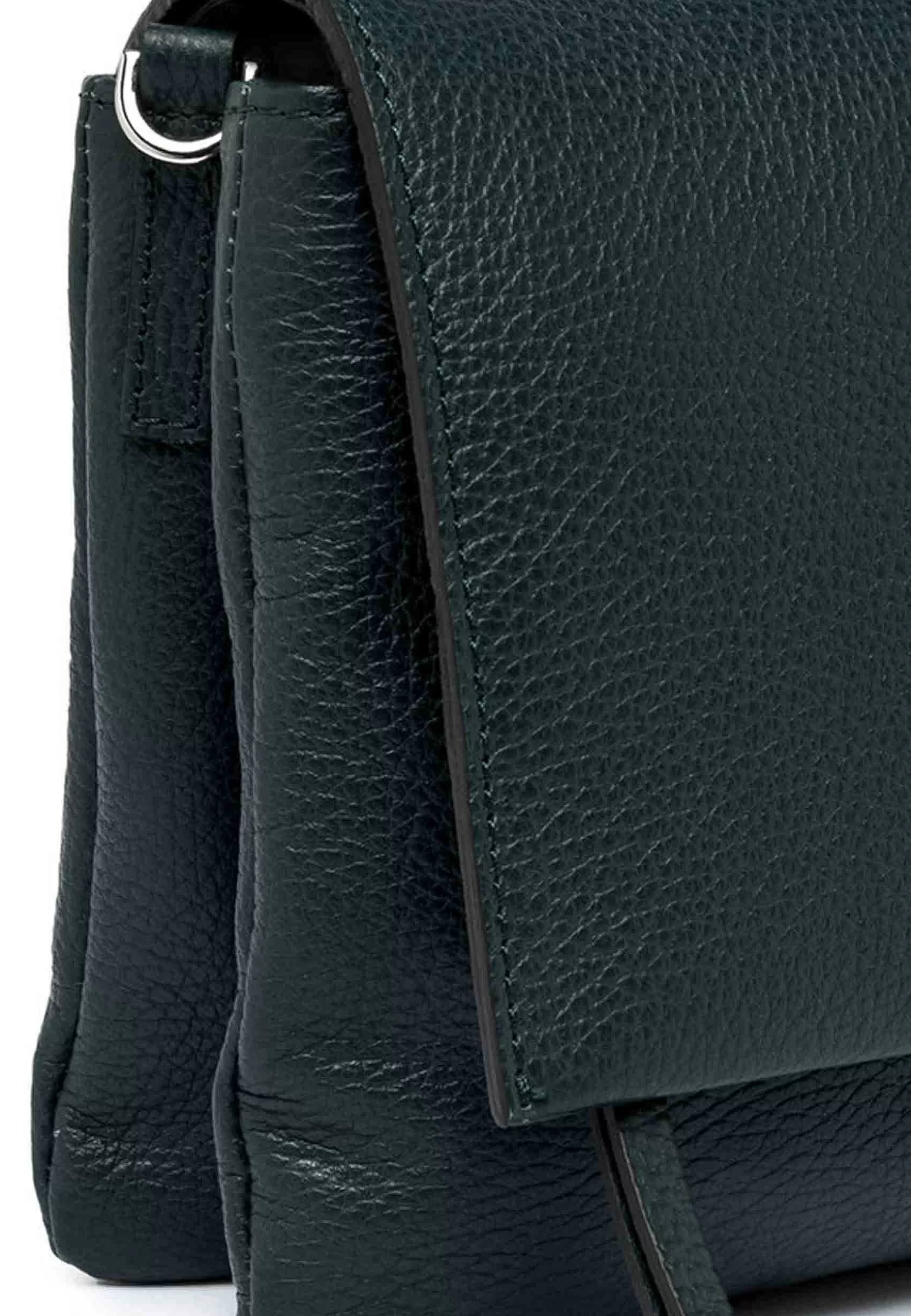 Borsa Donna Pochette Three In Pelle Verde Con Patta Tracolla Removibile*Gianni Chiarini Hot