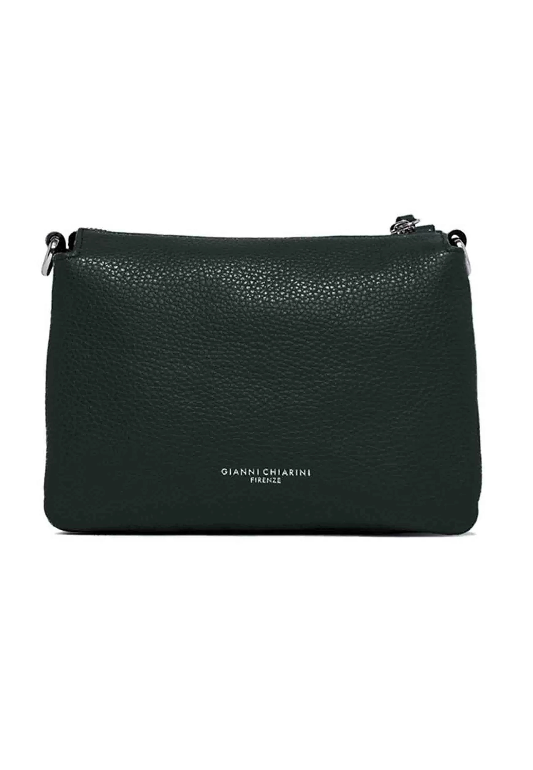 Borsa Donna Pochette Three In Pelle Verde Con Tracolla Removibile In Tono*Gianni Chiarini Discount