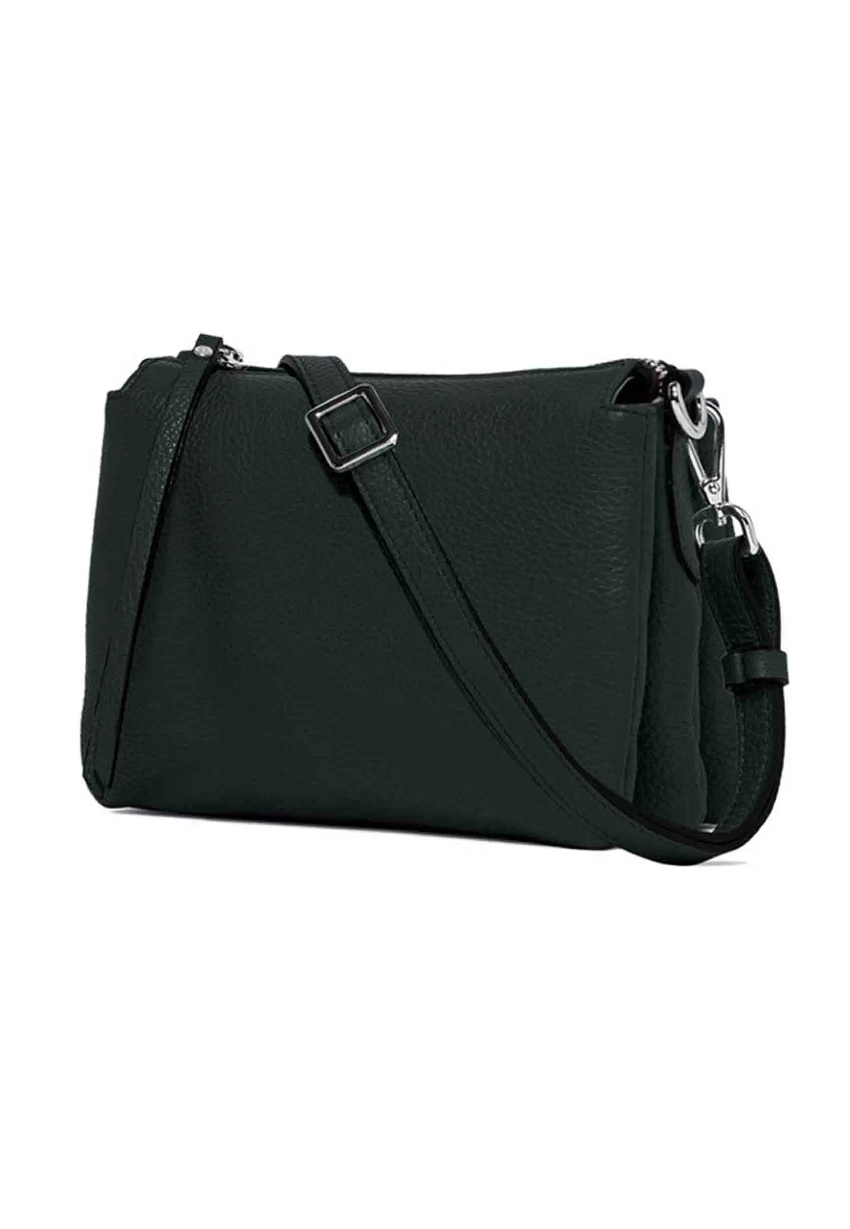 Borsa Donna Pochette Three In Pelle Verde Con Tracolla Removibile In Tono*Gianni Chiarini Discount
