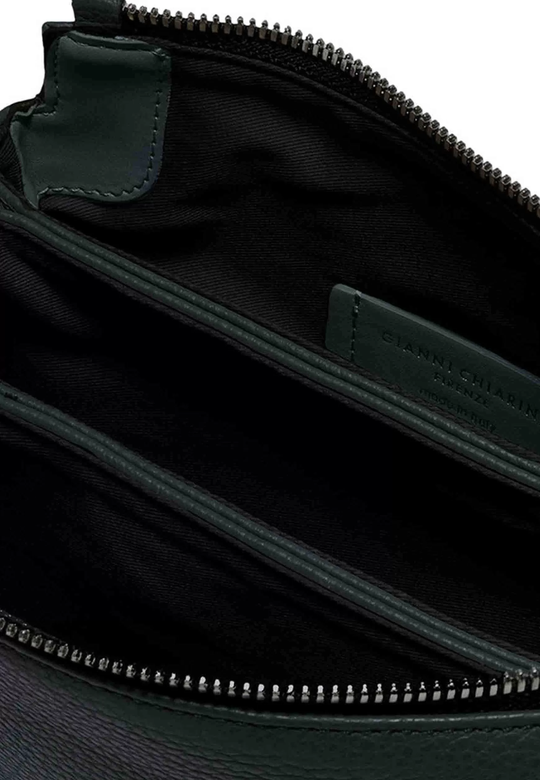 Borsa Donna Pochette Three In Pelle Verde Con Tracolla Removibile In Tono*Gianni Chiarini Discount