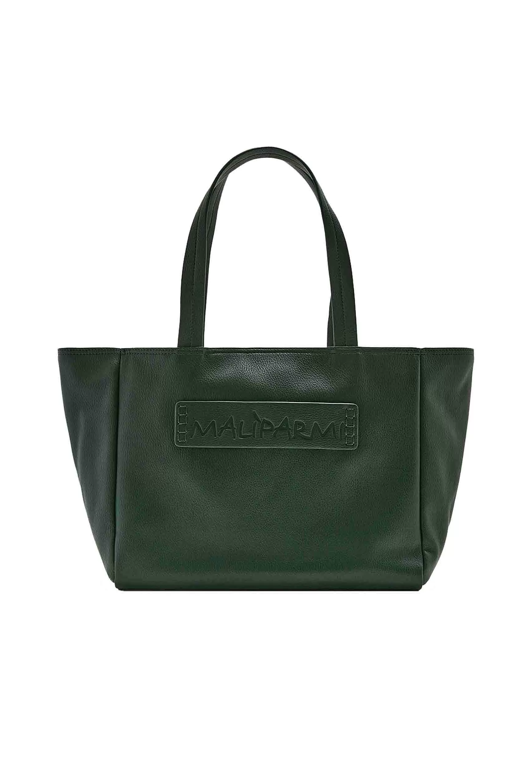Borsa Donna Shopping Double Face In Ecopelle Verde Con Doppi Manici*Maliparmi Discount