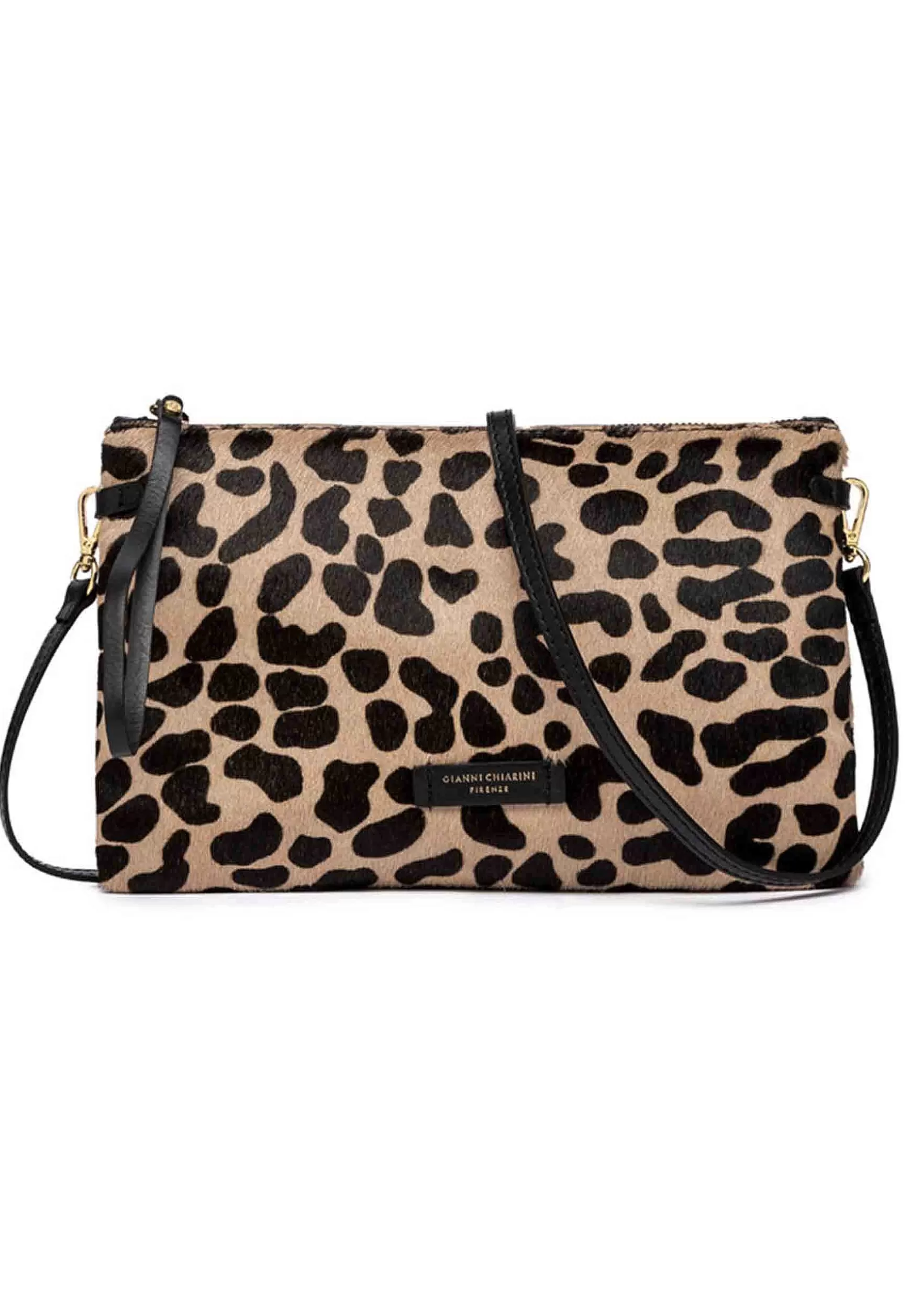 Borsa Pochette Donna Herrmy In Pelle Cavallino Leopardata Con Bracciale E Tracolla In Pelle*Gianni Chiarini Fashion