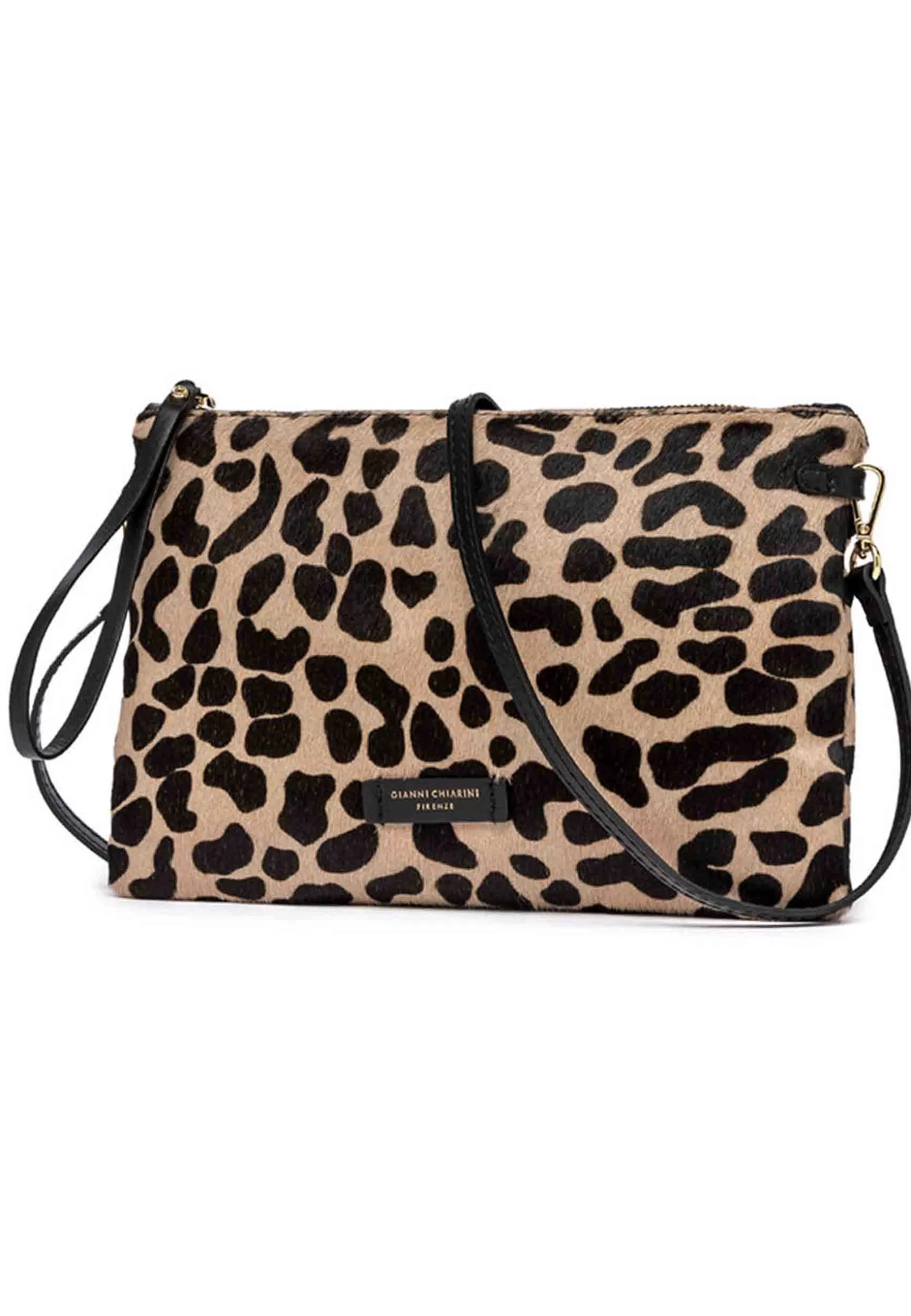 Borsa Pochette Donna Herrmy In Pelle Cavallino Leopardata Con Bracciale E Tracolla In Pelle*Gianni Chiarini Fashion