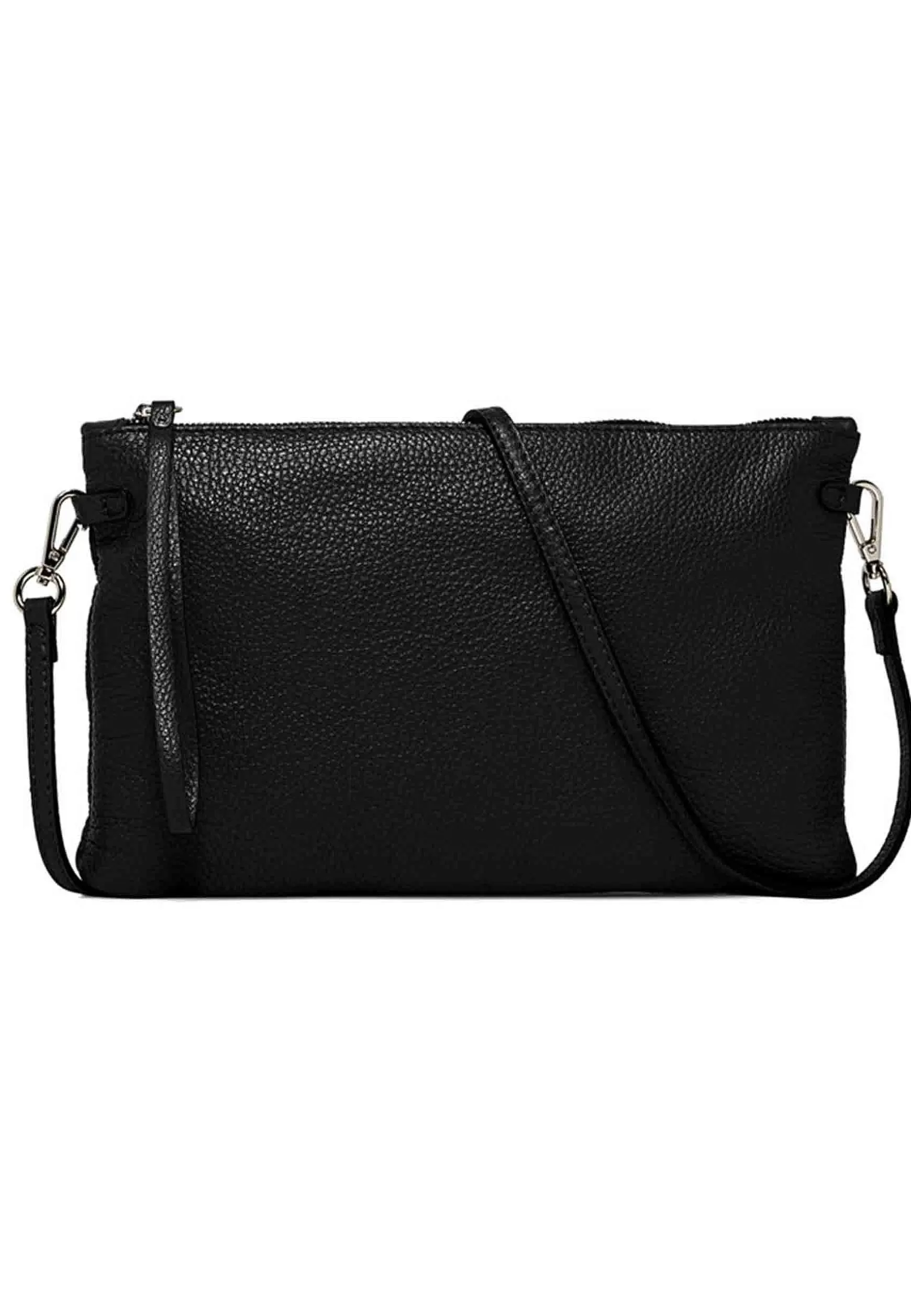 Borsa Pochette Donna Herrmy In Pelle Nera Con Bracciale E Tracolla In Pelle*Gianni Chiarini Clearance