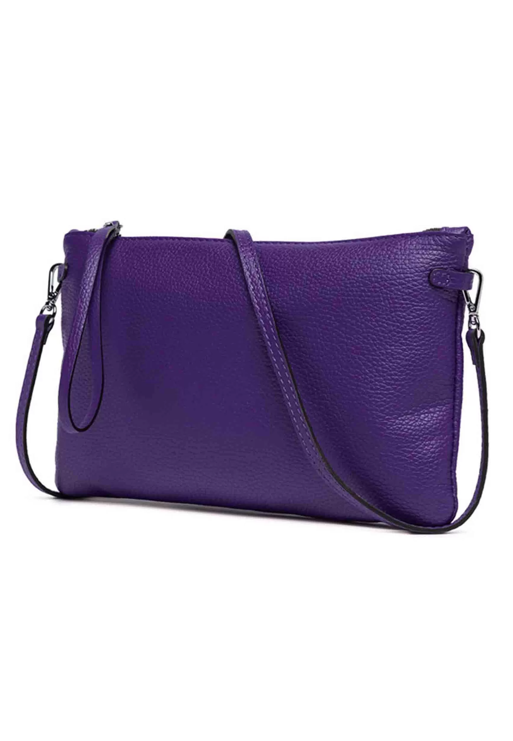Borsa Pochette Donna Herrmy In Pelle Viola Con Bracciale E Tracolla In Pelle*Gianni Chiarini Online