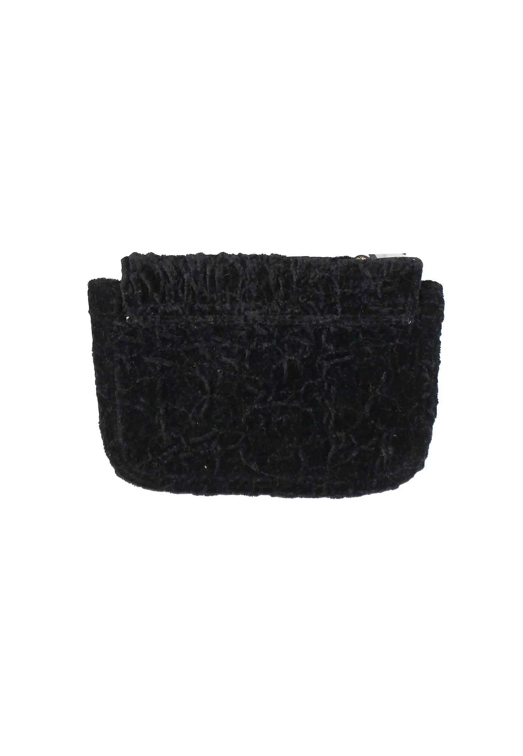 Borsa Pochette Donna In Velluto Nero Con Catena Oro*Kassiopea Best
