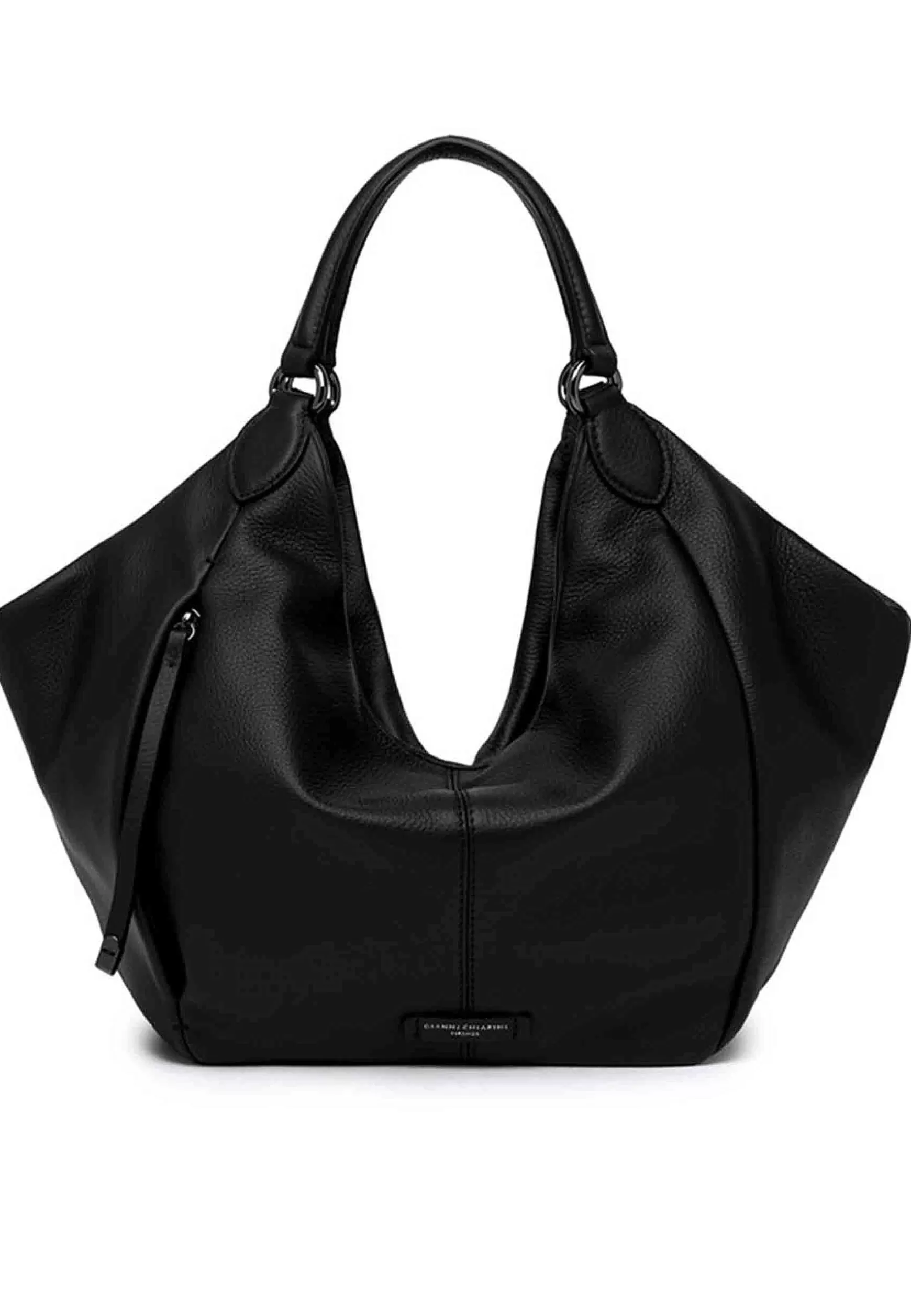Borsa S Apalla Donna Violante In Pelle Nera Con Doppi Manici A Tono*Gianni Chiarini Clearance
