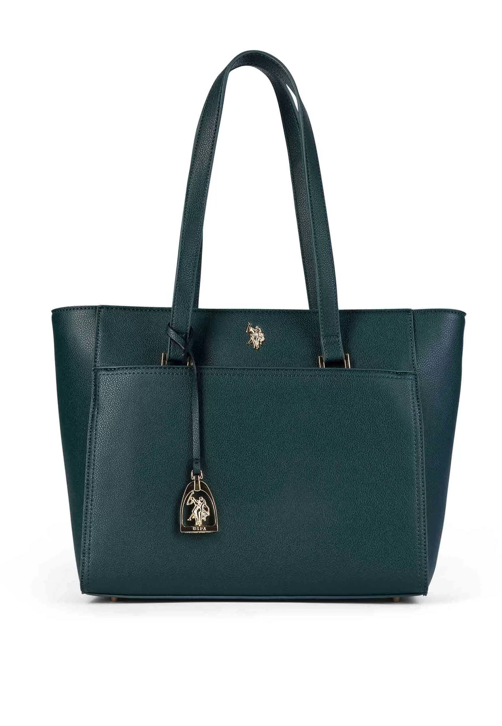 Borsa Shopping Da Donna In Eco Pelle Verde Con Doppi Manici Jones*U.S. Polo Assn Cheap