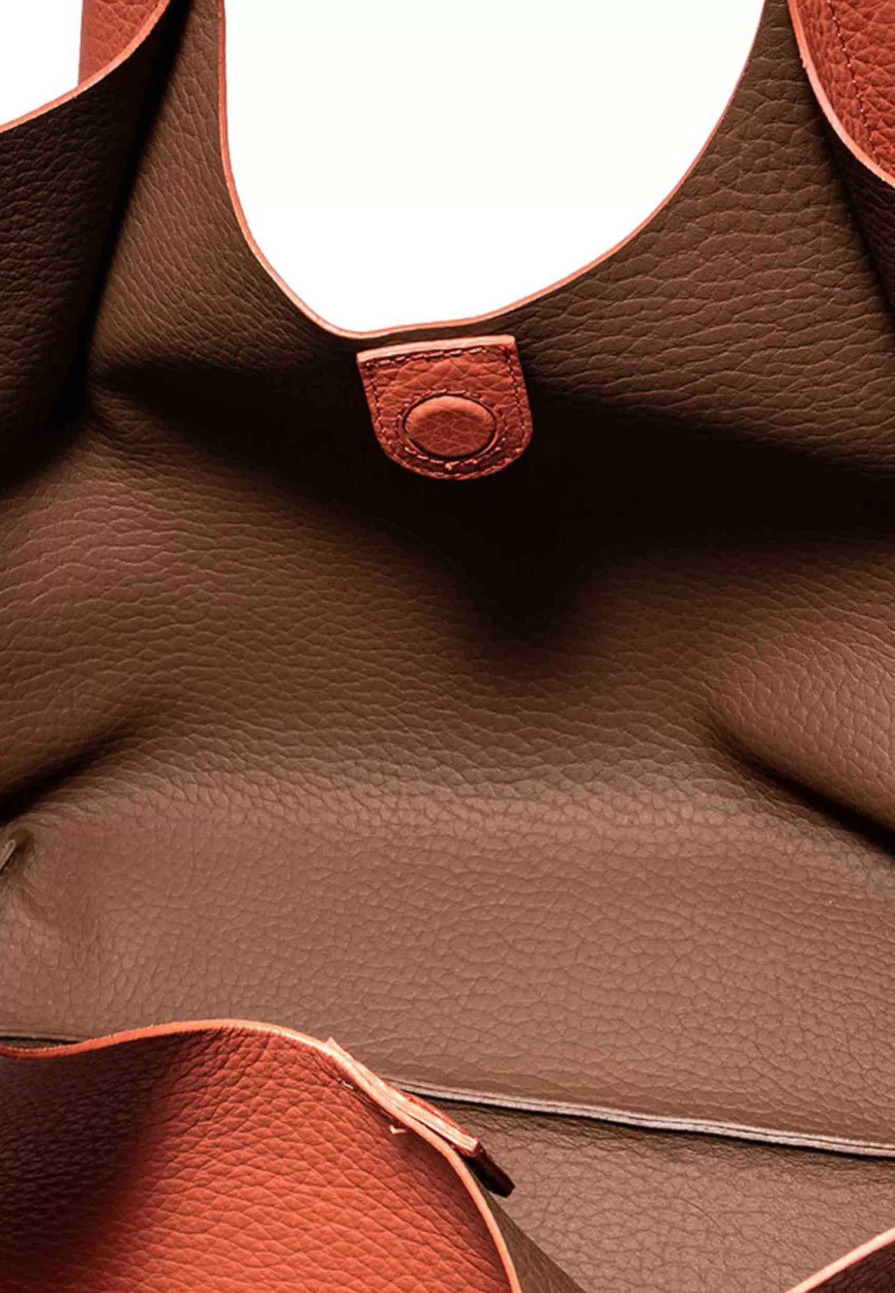 Borsa Shopping Donna Dua In Pelle Arancio Con Doppi Manici*Gianni Chiarini Outlet