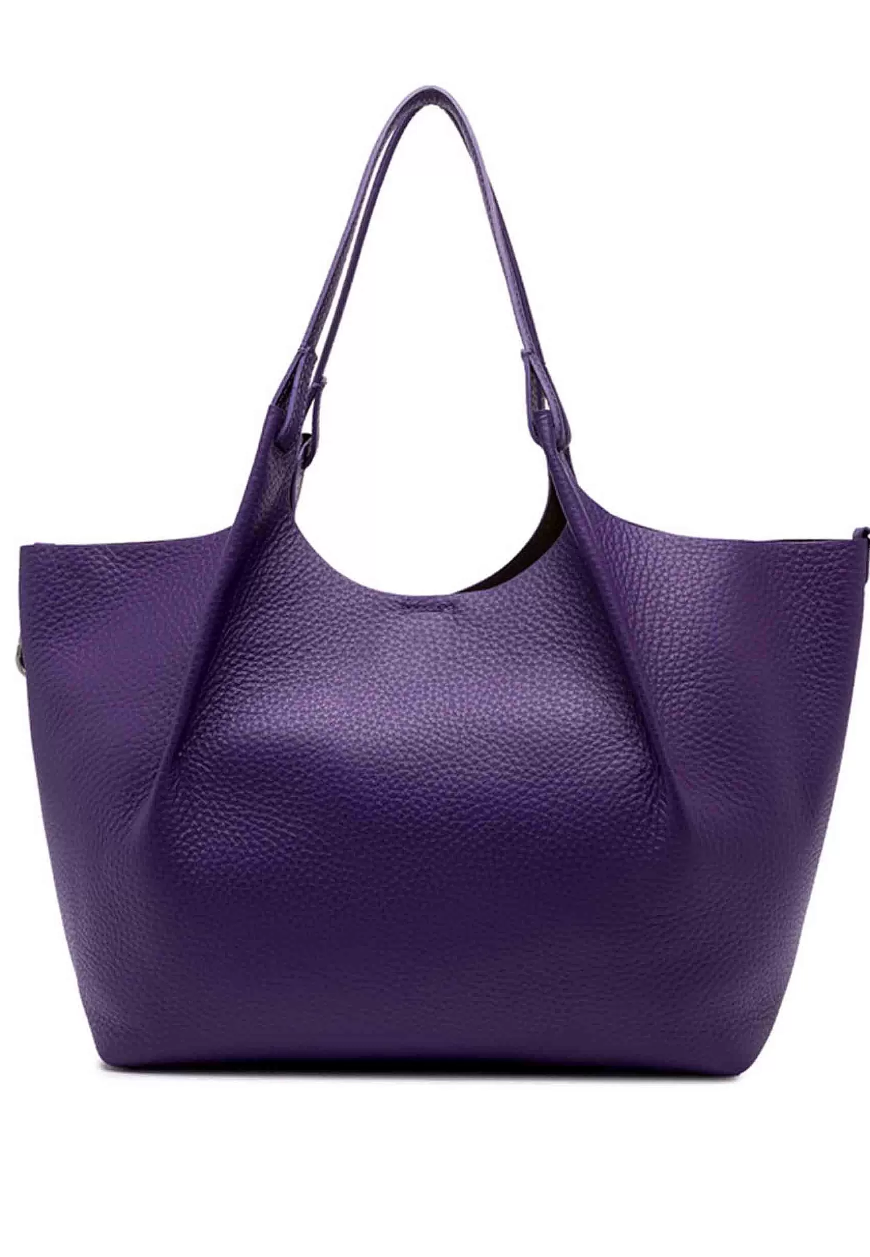 Borsa Shopping Donna Dua In Pelle Viola Con Doppi Manici*Gianni Chiarini Best Sale