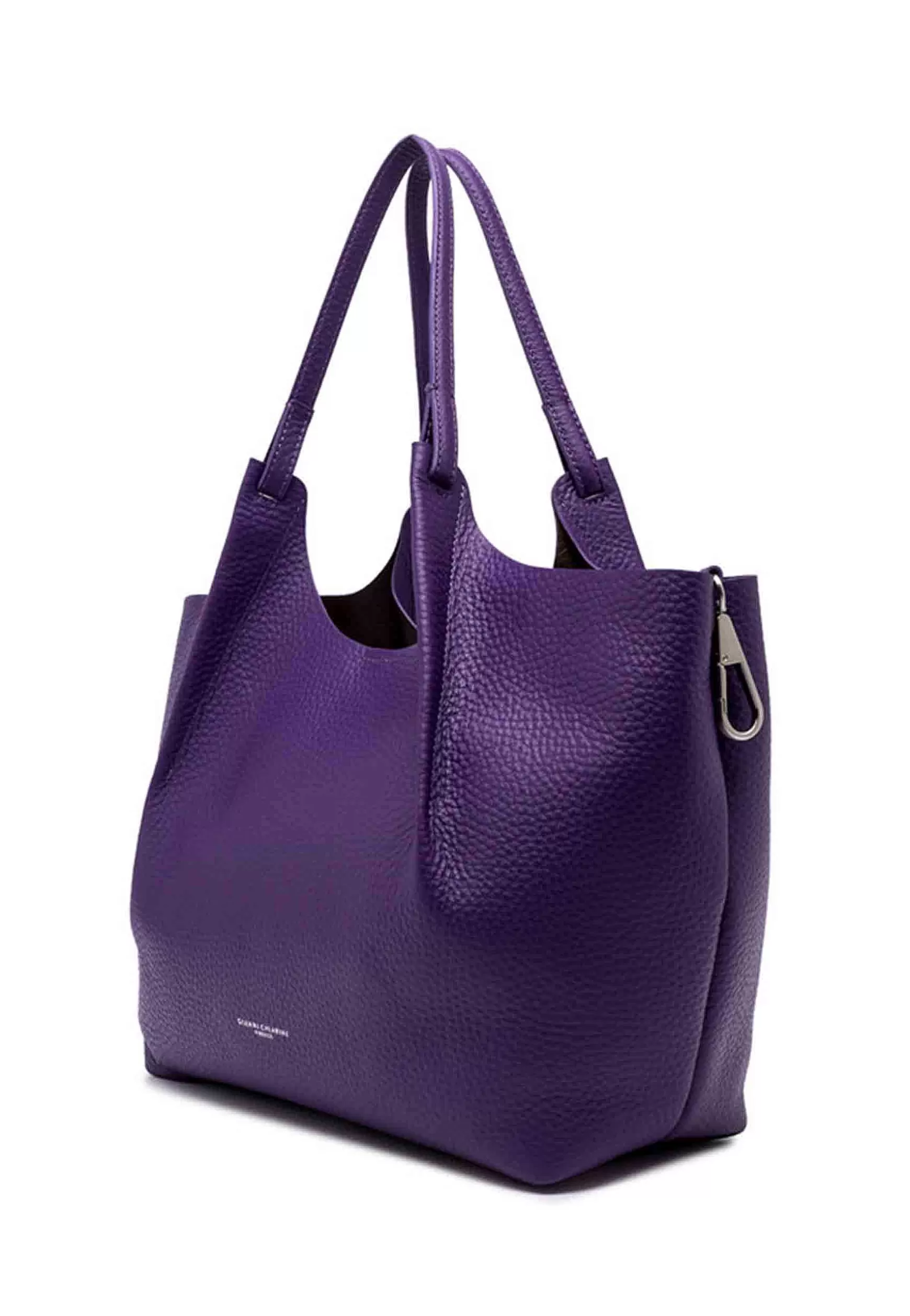Borsa Shopping Donna Dua In Pelle Viola Con Doppi Manici*Gianni Chiarini Best Sale