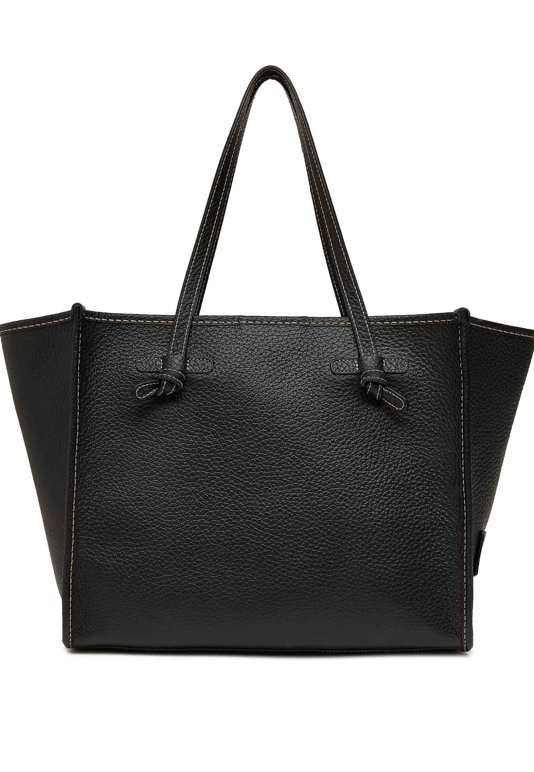 Borsa Shopping Donna In Pelle Nera Con Doppi Manici In Pelle*Marcella Club Online