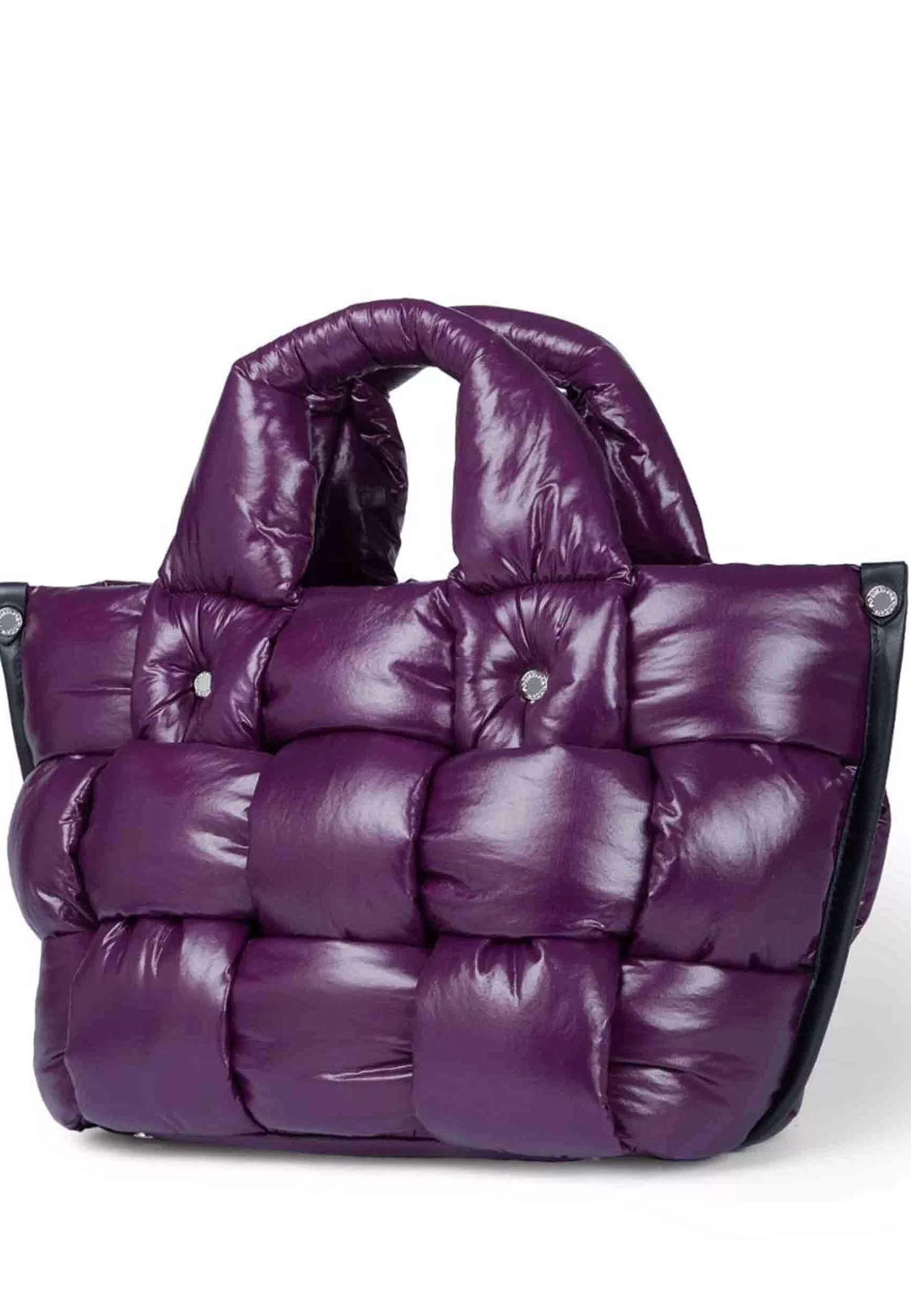 Borsa Shopping Donna In Tessuto Viola Intrecciato Imbottito E Soffice Con Tracolla In Tessuto*Roberta Gandolfi Hot