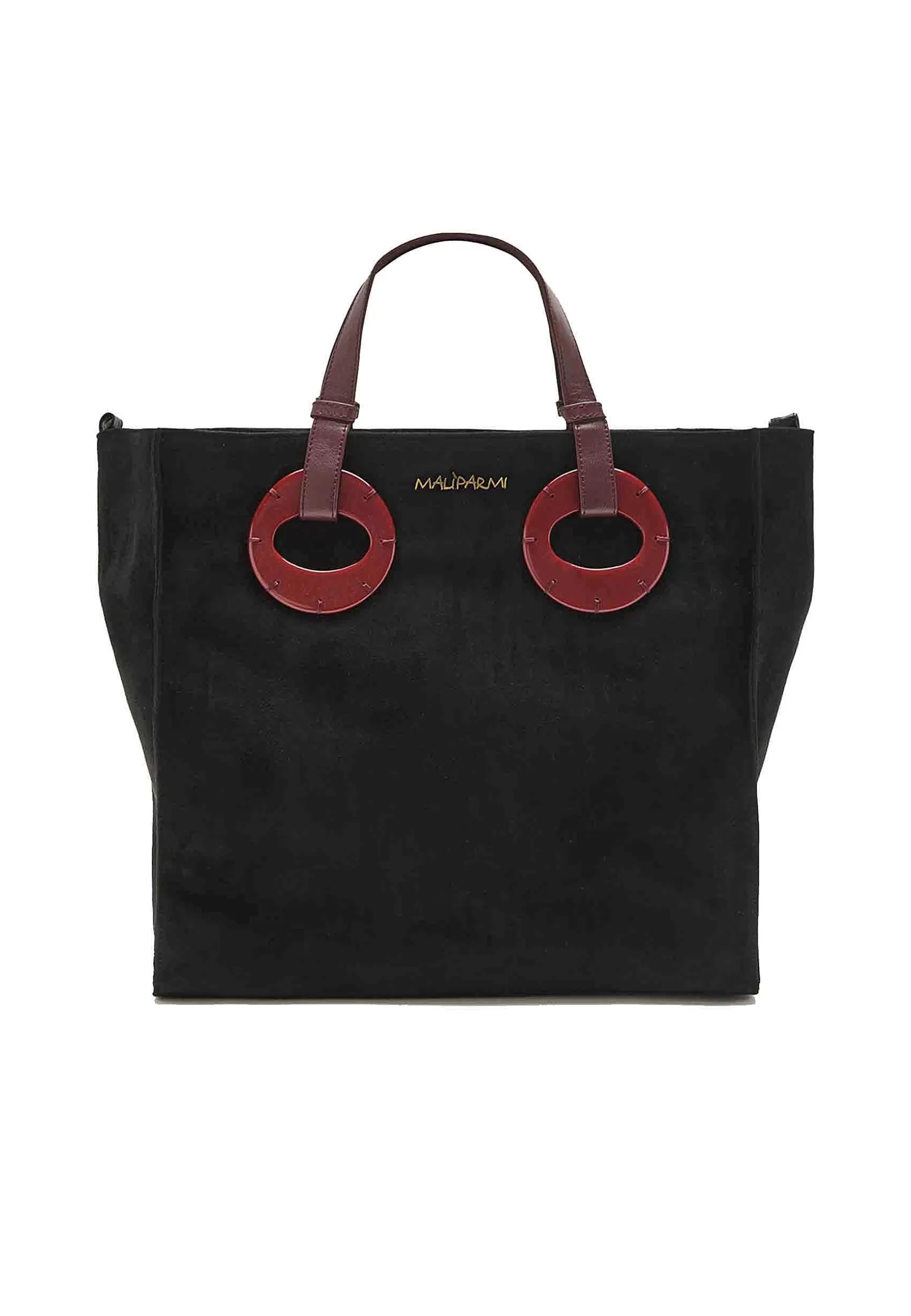 Borsa Shopping Donna Inlay In Camoscio Testa Di Moro Con Riporti In Camoscio Viola*Maliparmi Flash Sale