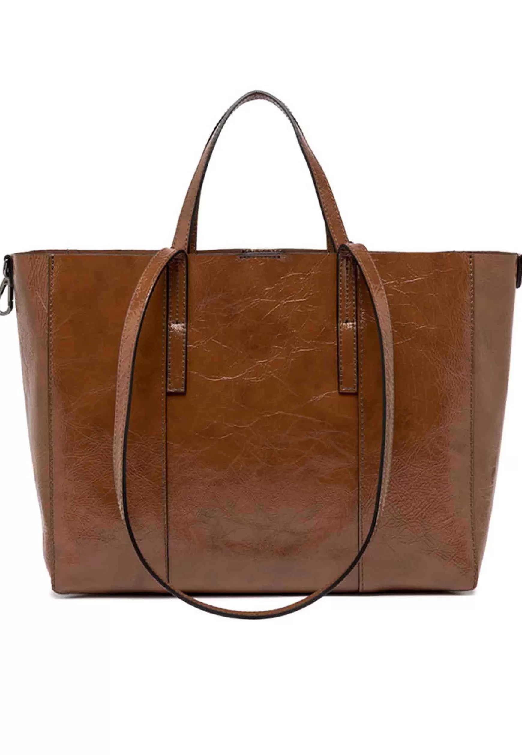 Borsa Shopping Donna Super Light In Naplack Cuoio Con Doppi Manici*Gianni Chiarini Store