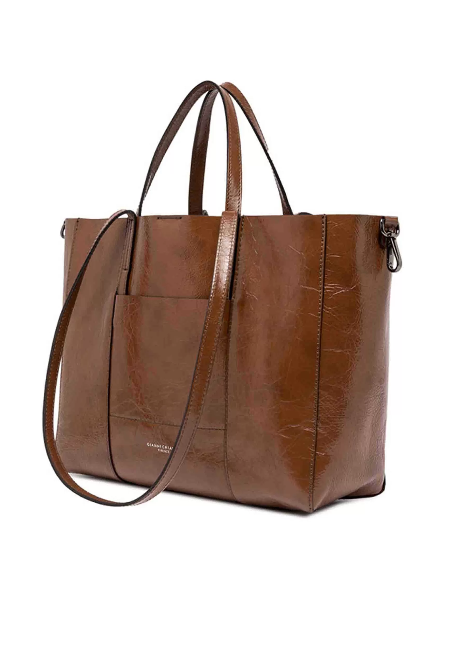 Borsa Shopping Donna Super Light In Naplack Cuoio Con Doppi Manici*Gianni Chiarini Store