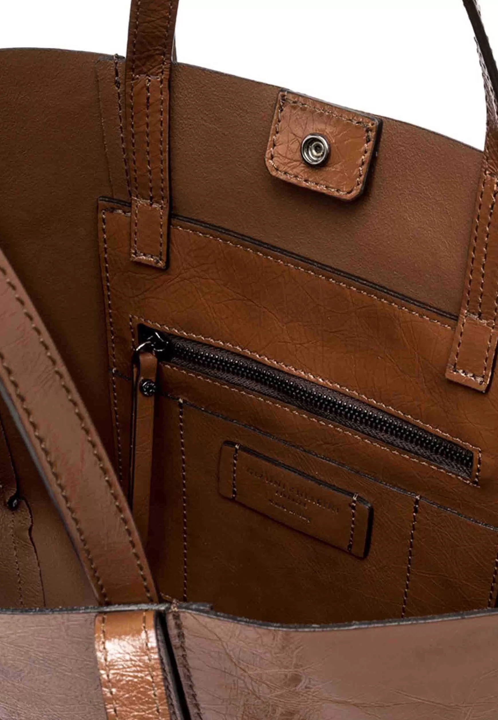 Borsa Shopping Donna Super Light In Naplack Cuoio Con Doppi Manici*Gianni Chiarini Store