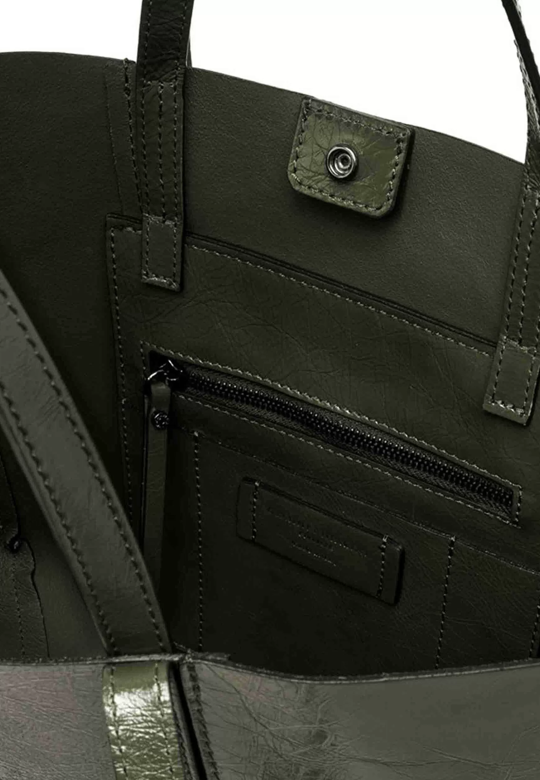 Borsa Shopping Donna Super Light In Naplack Verde Con Doppi Manici*Gianni Chiarini Outlet