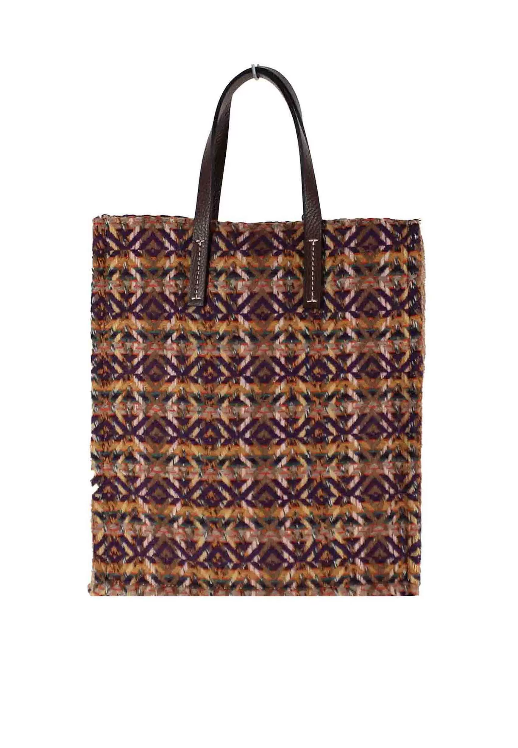 Borse Donna A Mano In Lana Taupe A Fantasia*Kassiopea Flash Sale
