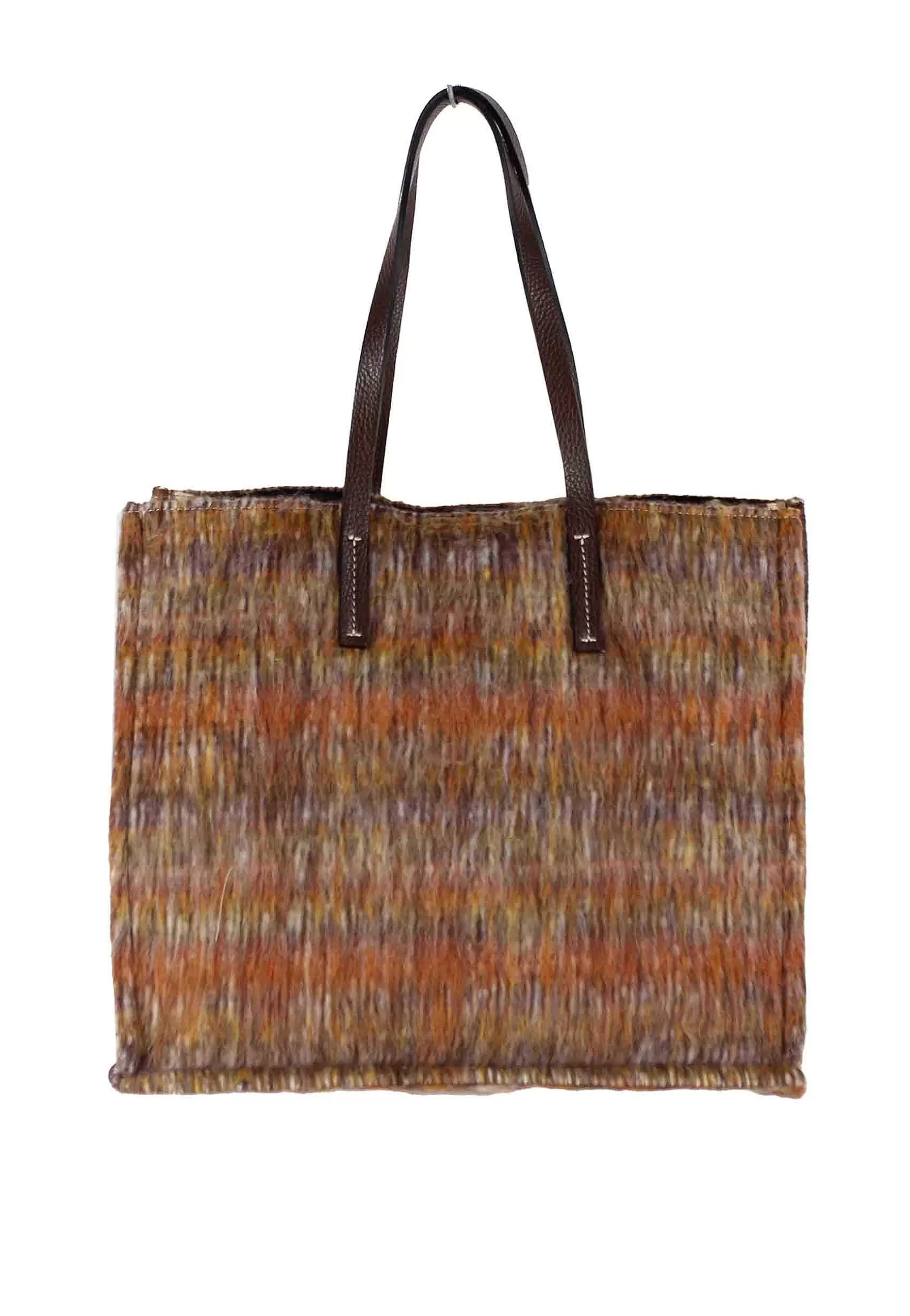 Borse Donna Shopping In Lana Taupe Con Doppi Manici In Pelle*Kassiopea Online