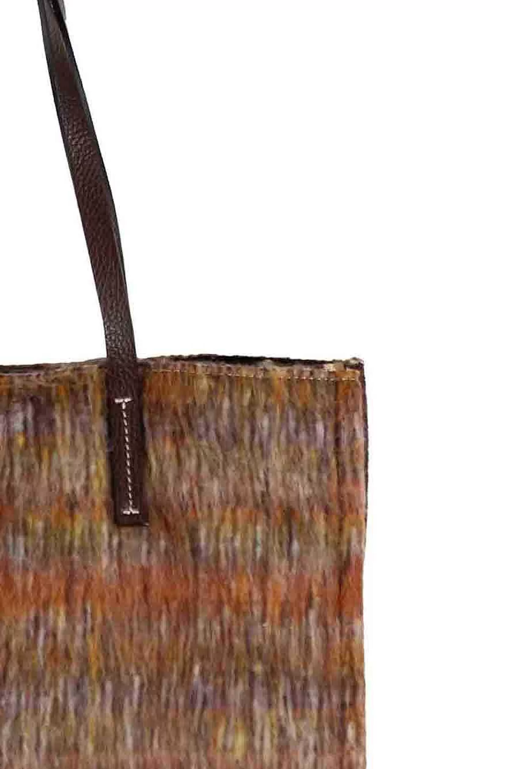 Borse Donna Shopping In Lana Taupe Con Doppi Manici In Pelle*Kassiopea Online