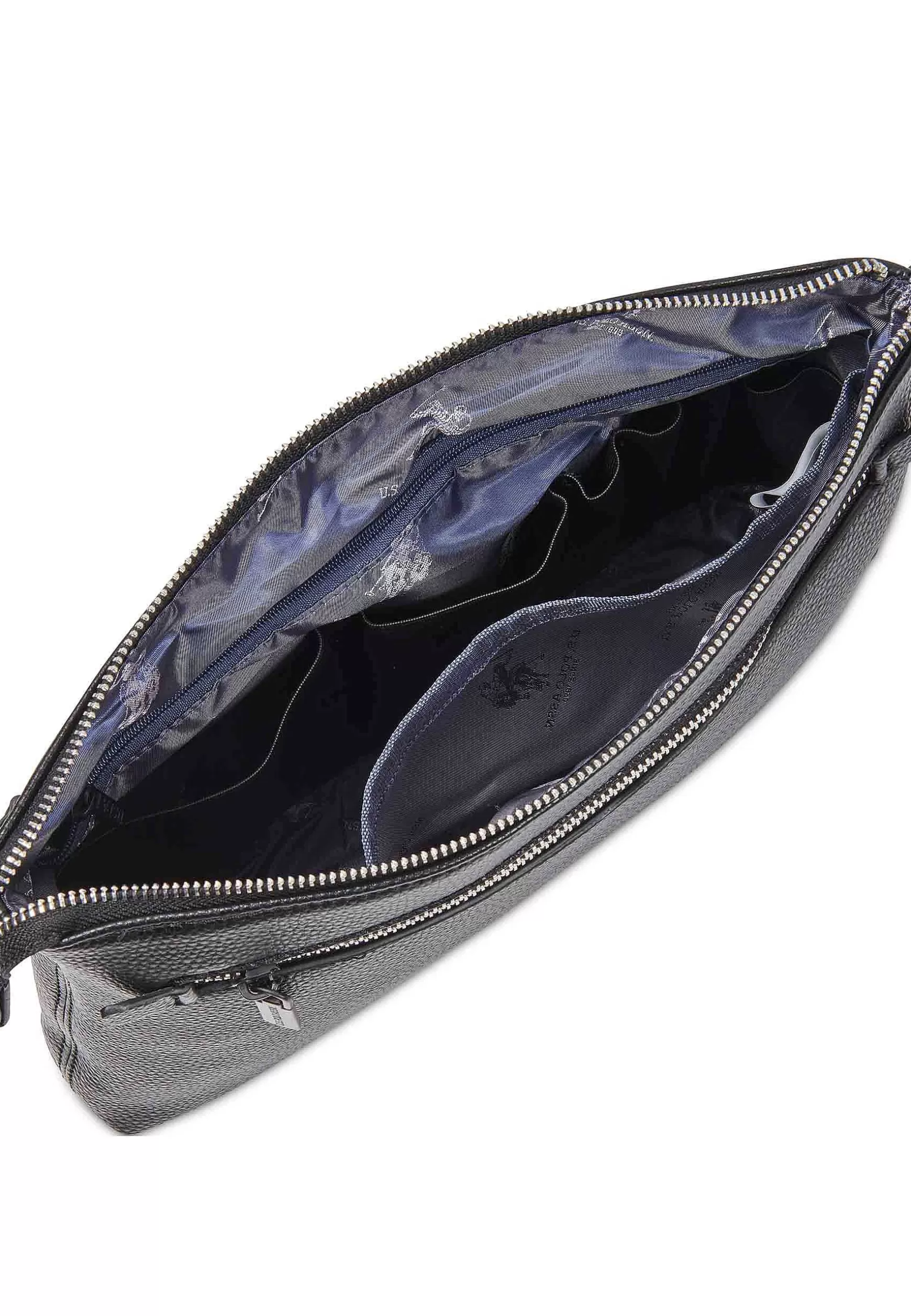 Borsello Uomo In Ecopelle Nera Con Doppia Zip Seattle Ipad*U.S. Polo Assn Discount