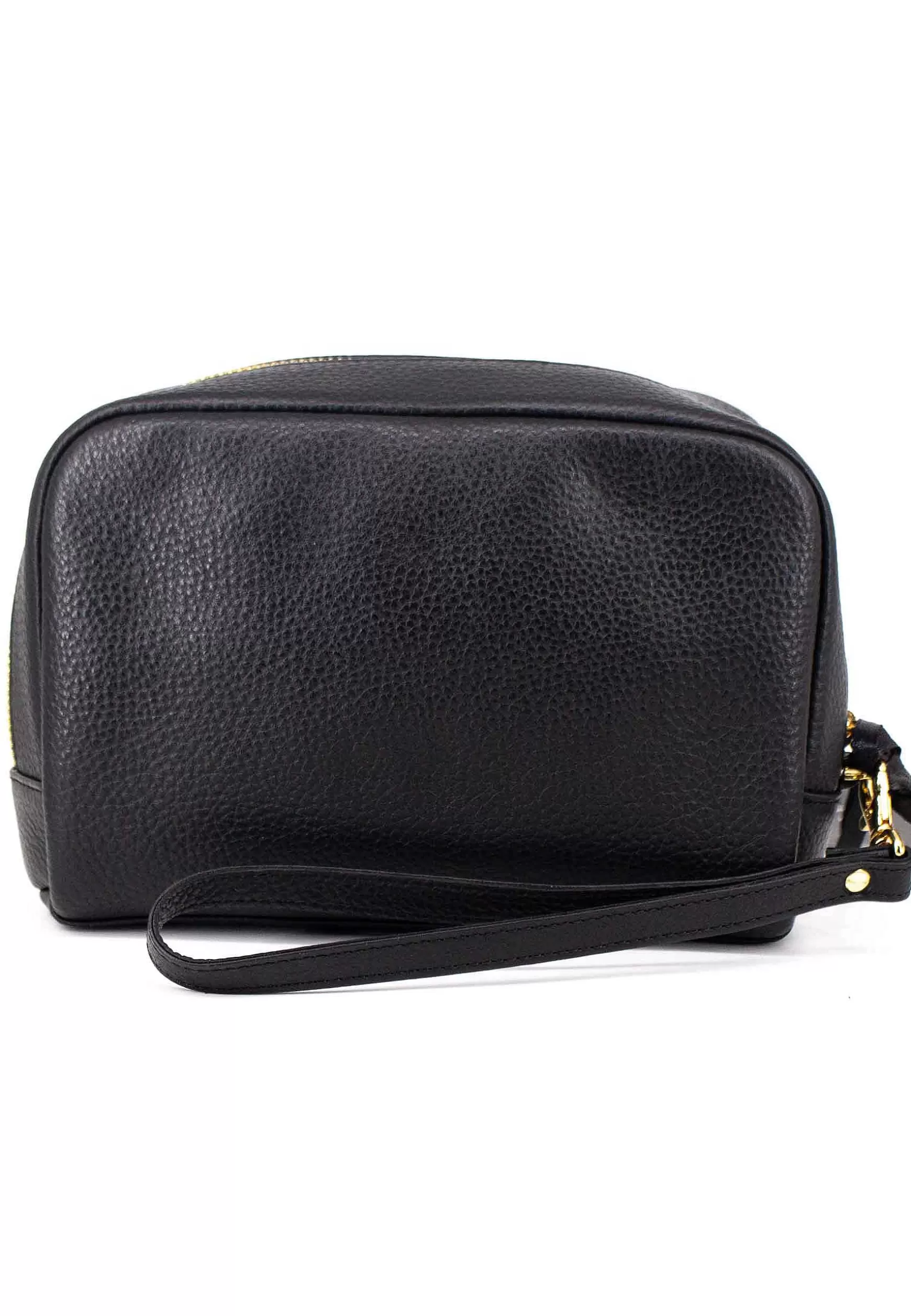 Borsello Uomo In Pelle Nera on Zip Oro E Braiale In Pelle*C Discount