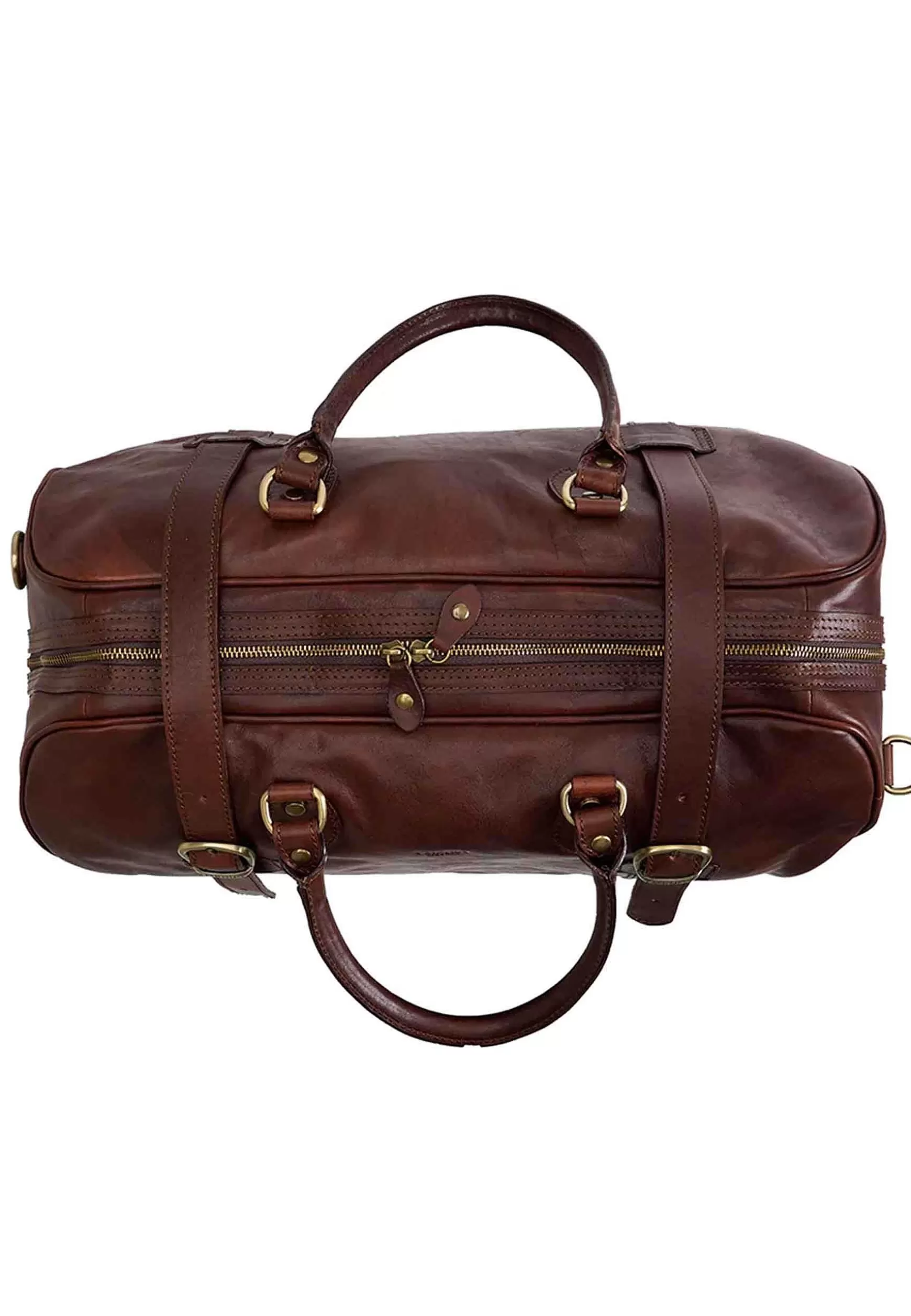 Borsone Da Viaggio Uomo In Pelle Marrone Cabin Size*I Medici Best