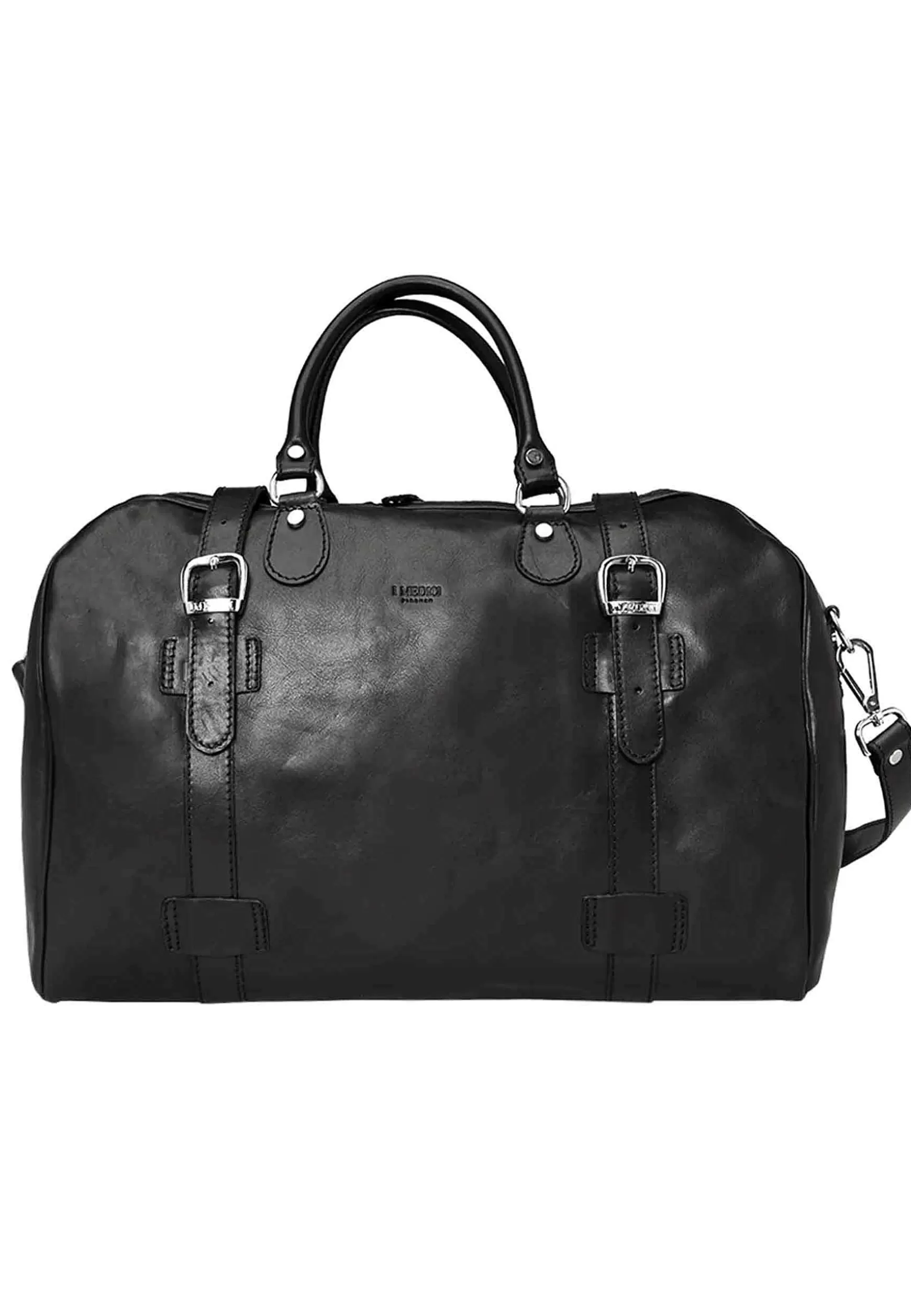 Borsone Da Viaggio Uomo In Pelle Nera Cabin Size*I Medici Store