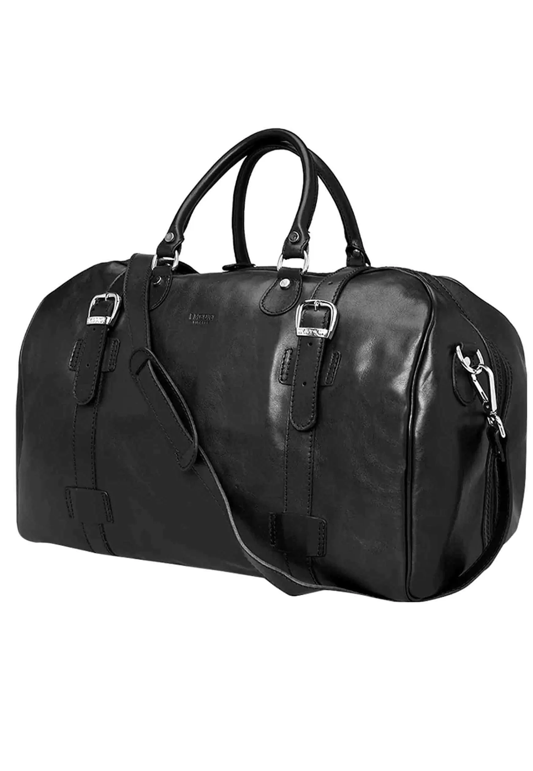 Borsone Da Viaggio Uomo In Pelle Nera Cabin Size*I Medici Store