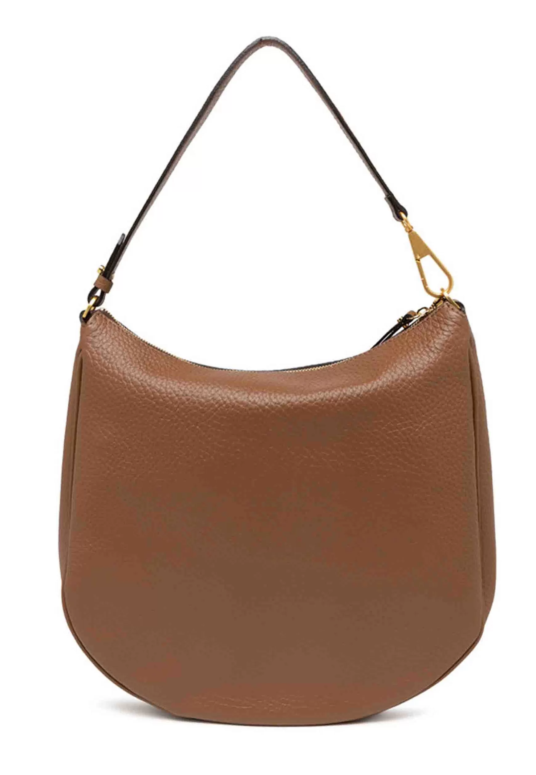Bosa A Spalla Maxi Brooke In Pelle Cuoio Con Gancio Laterale Oro*Gianni Chiarini New