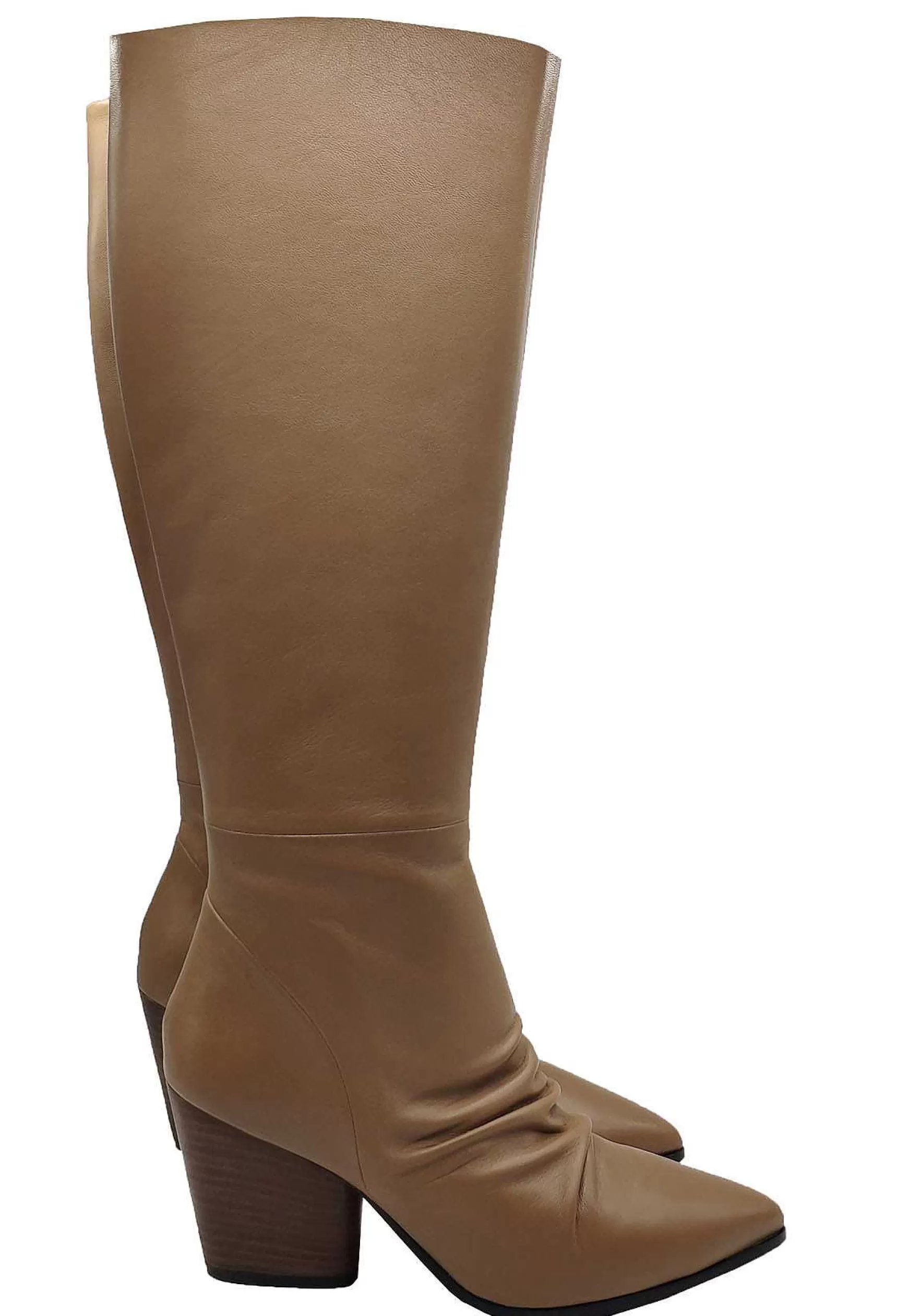 Calzature Donna Stivali In Pelle Nude Con Tacco Messicano*Bruno Premi Shop